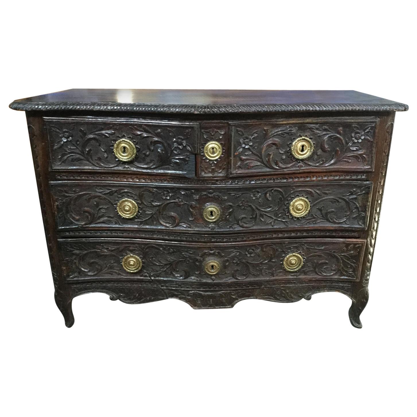 18th Century French Chestnut Chest For Sale