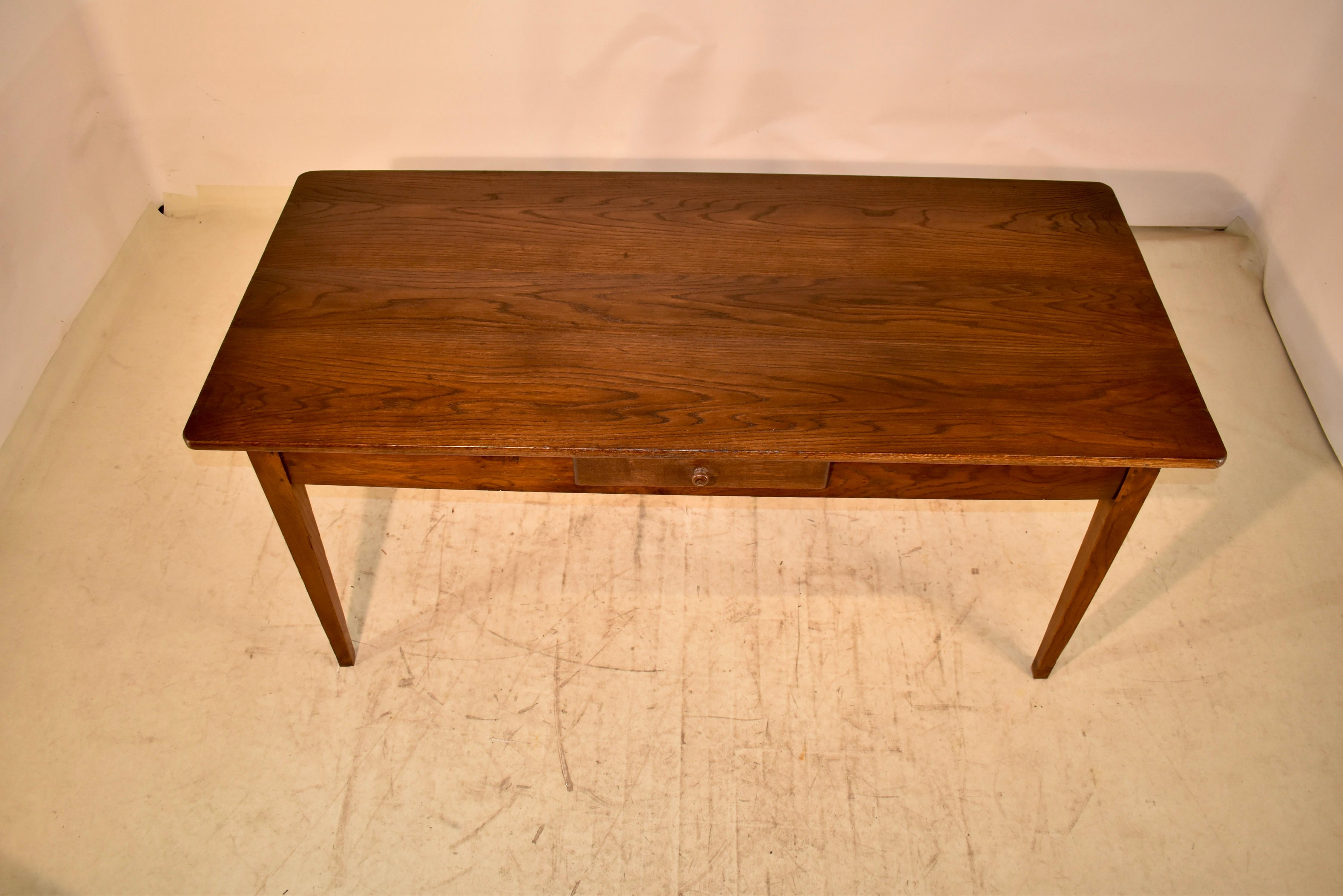 18th Century French Chestnut Farm Table For Sale 5