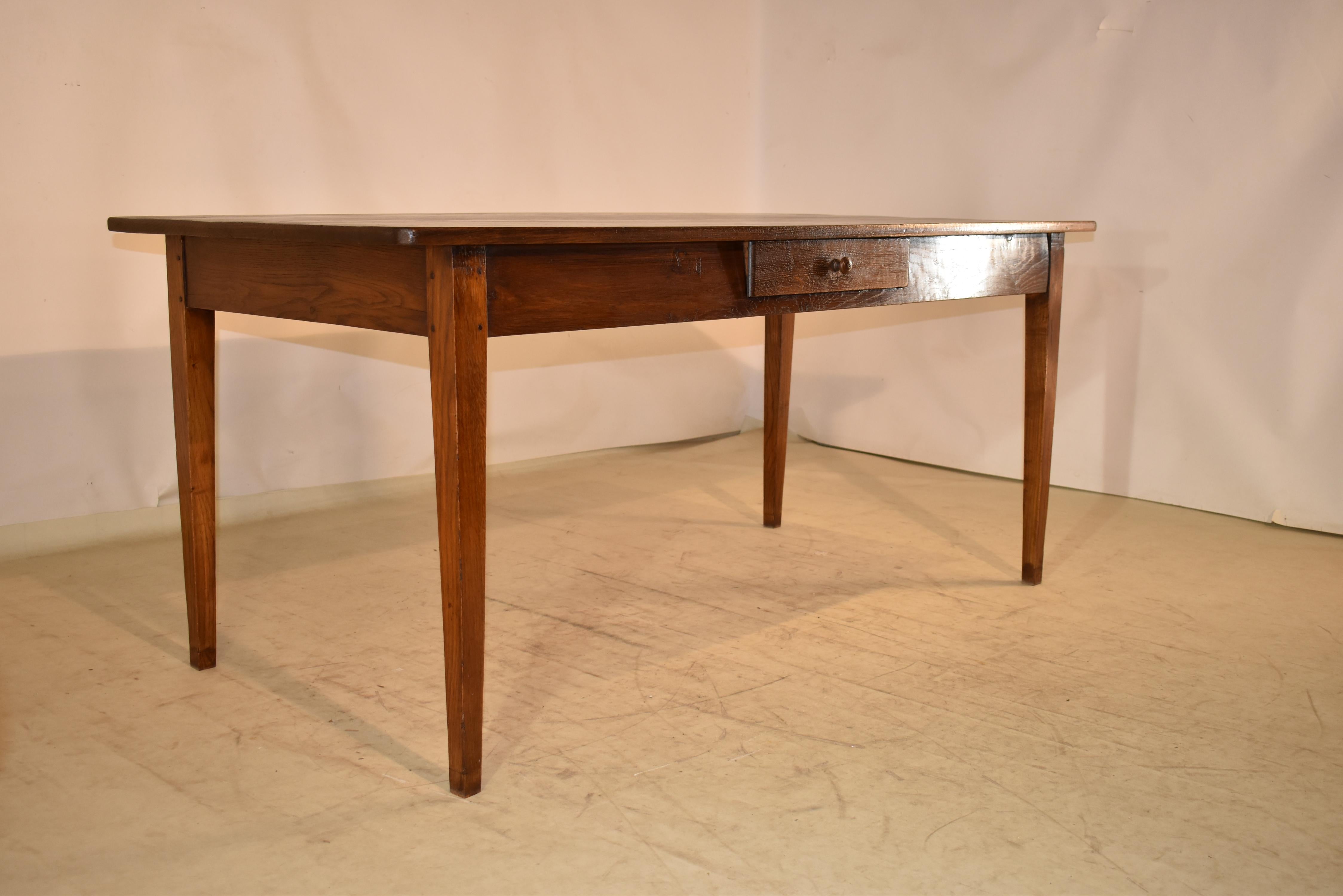 Louis XVI 18th Century French Chestnut Farm Table For Sale