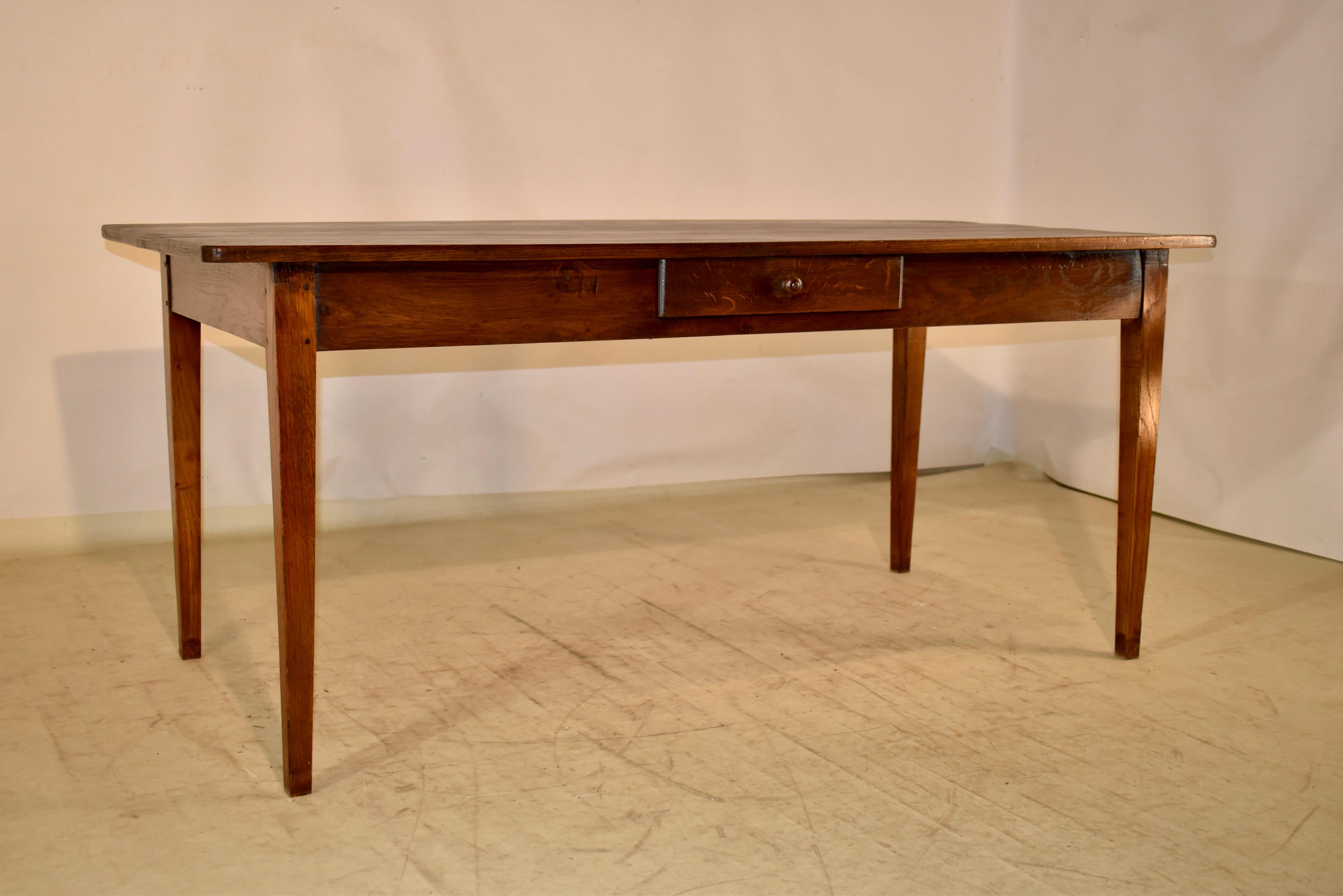 18th Century and Earlier 18th Century French Chestnut Farm Table For Sale