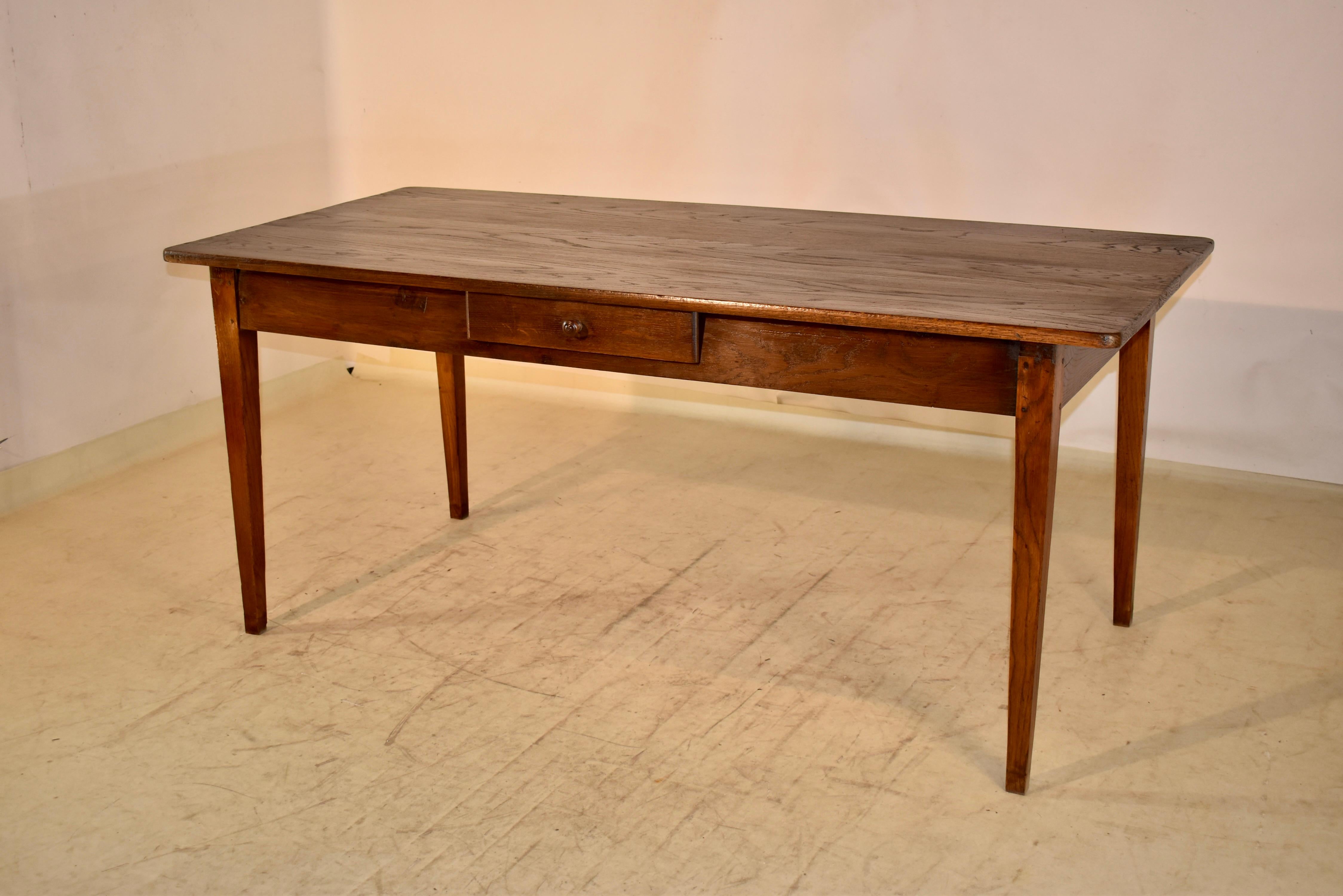 18th Century French Chestnut Farm Table For Sale 1