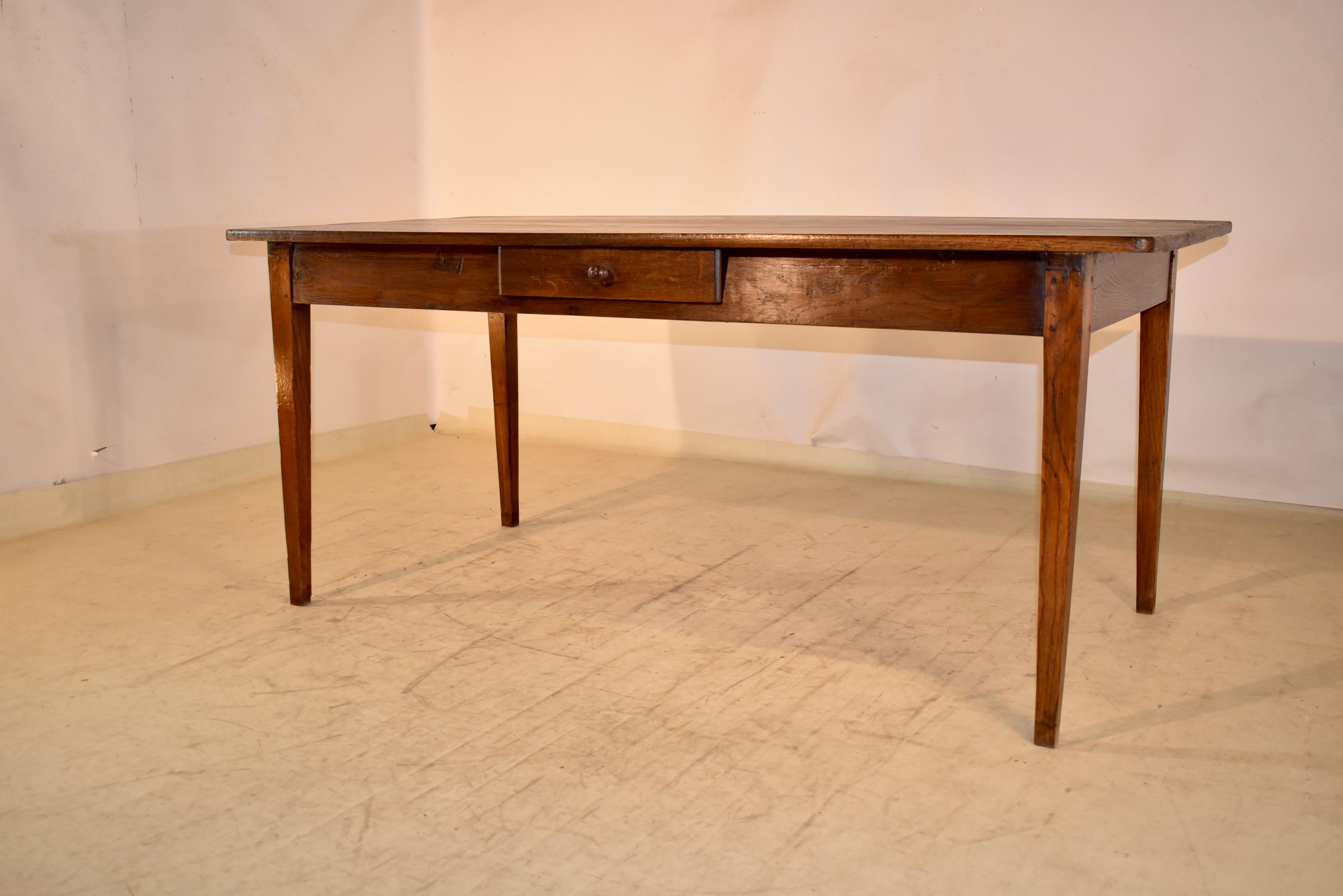 18th Century French Chestnut Farm Table For Sale 2
