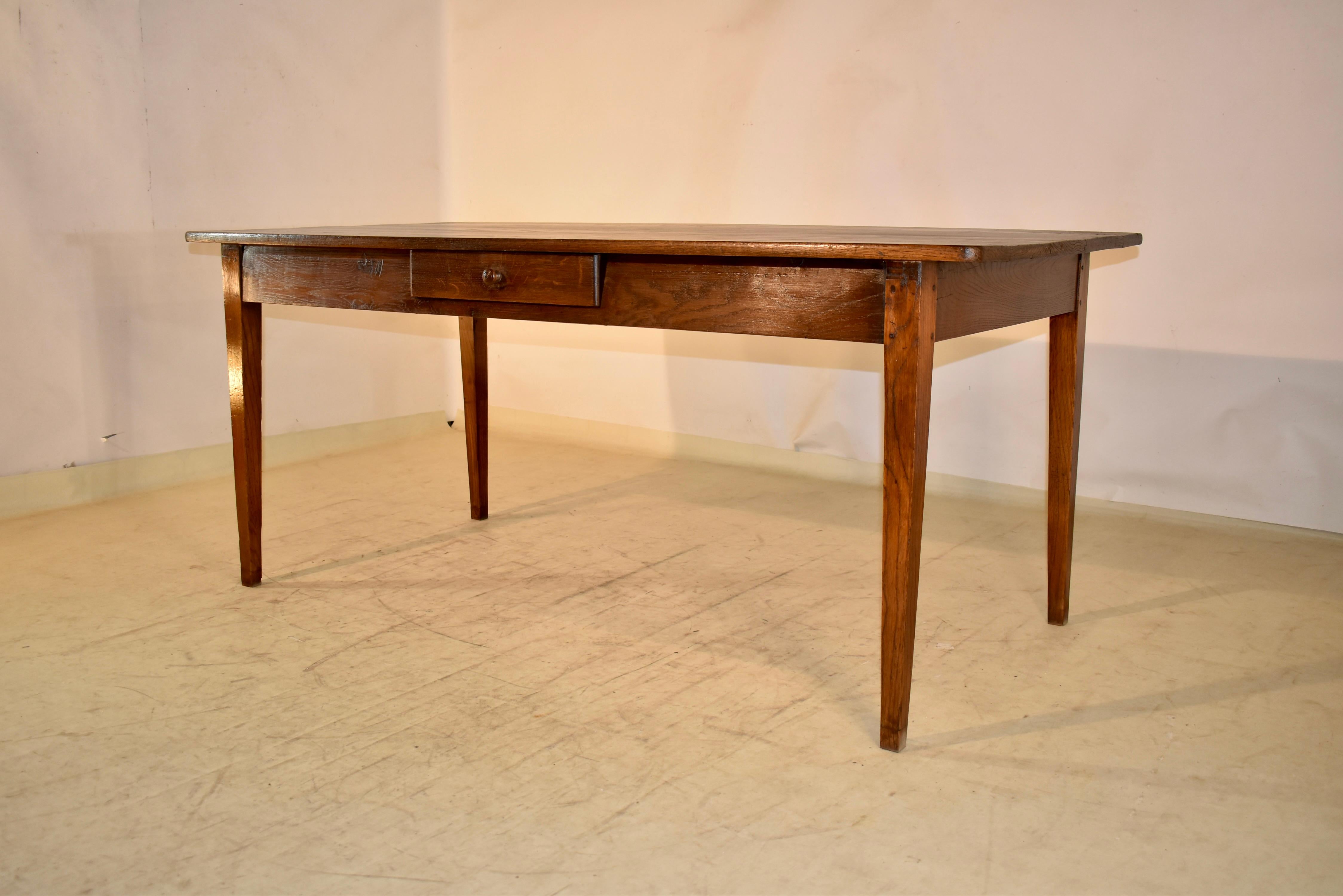 18th Century French Chestnut Farm Table For Sale 3
