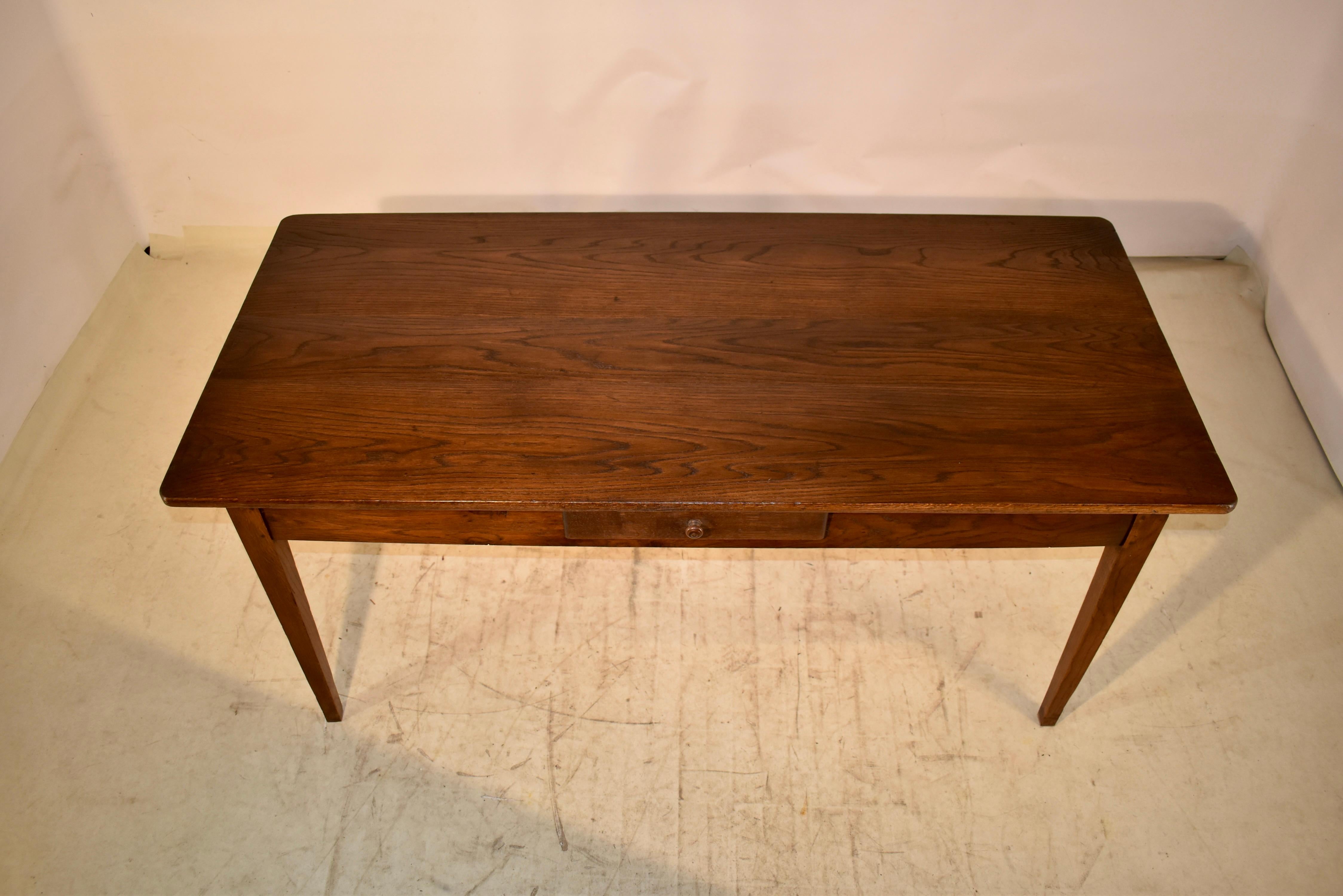 18th Century French Chestnut Farm Table For Sale 4