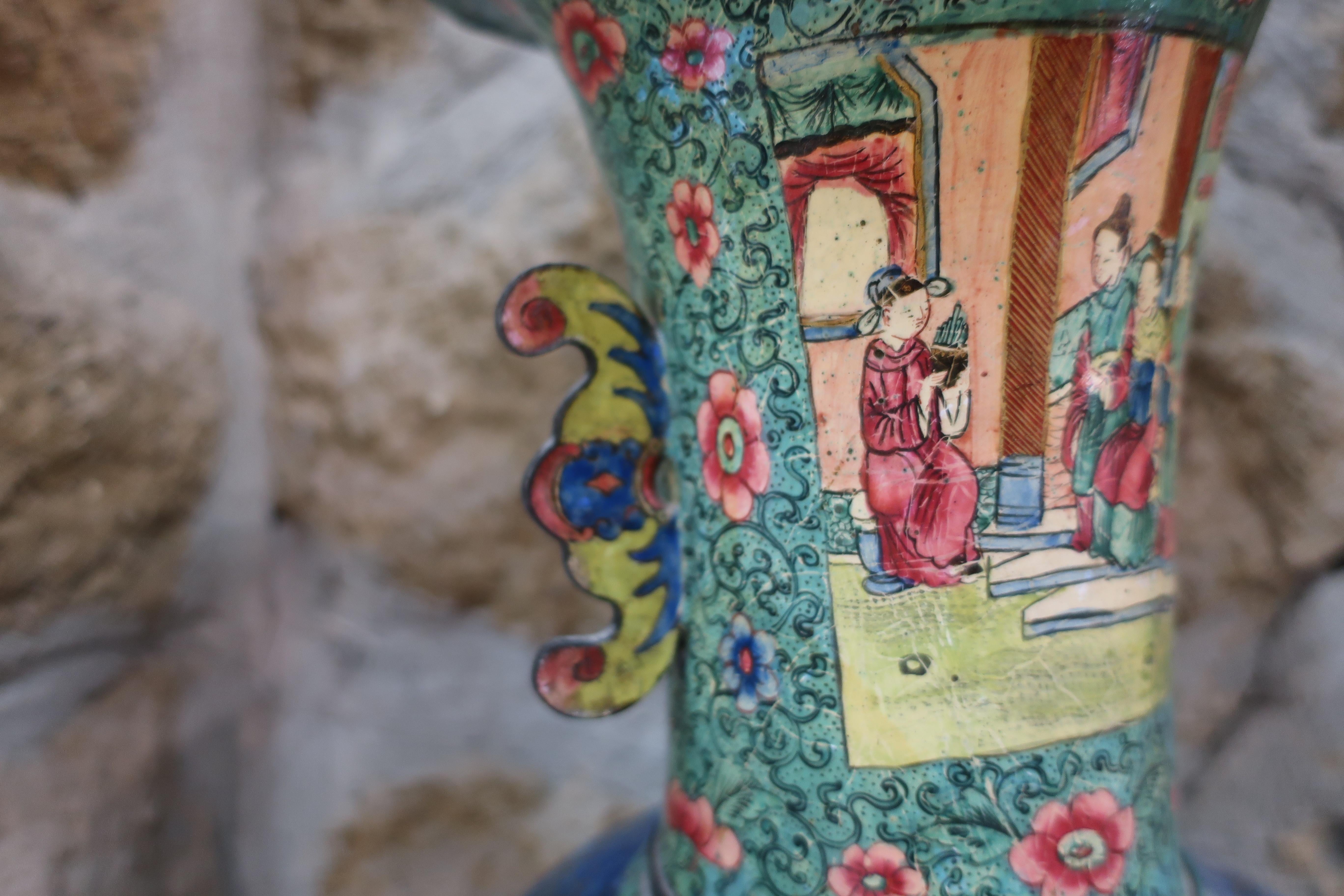 18th Century French Chinoiserie Vase  For Sale 7