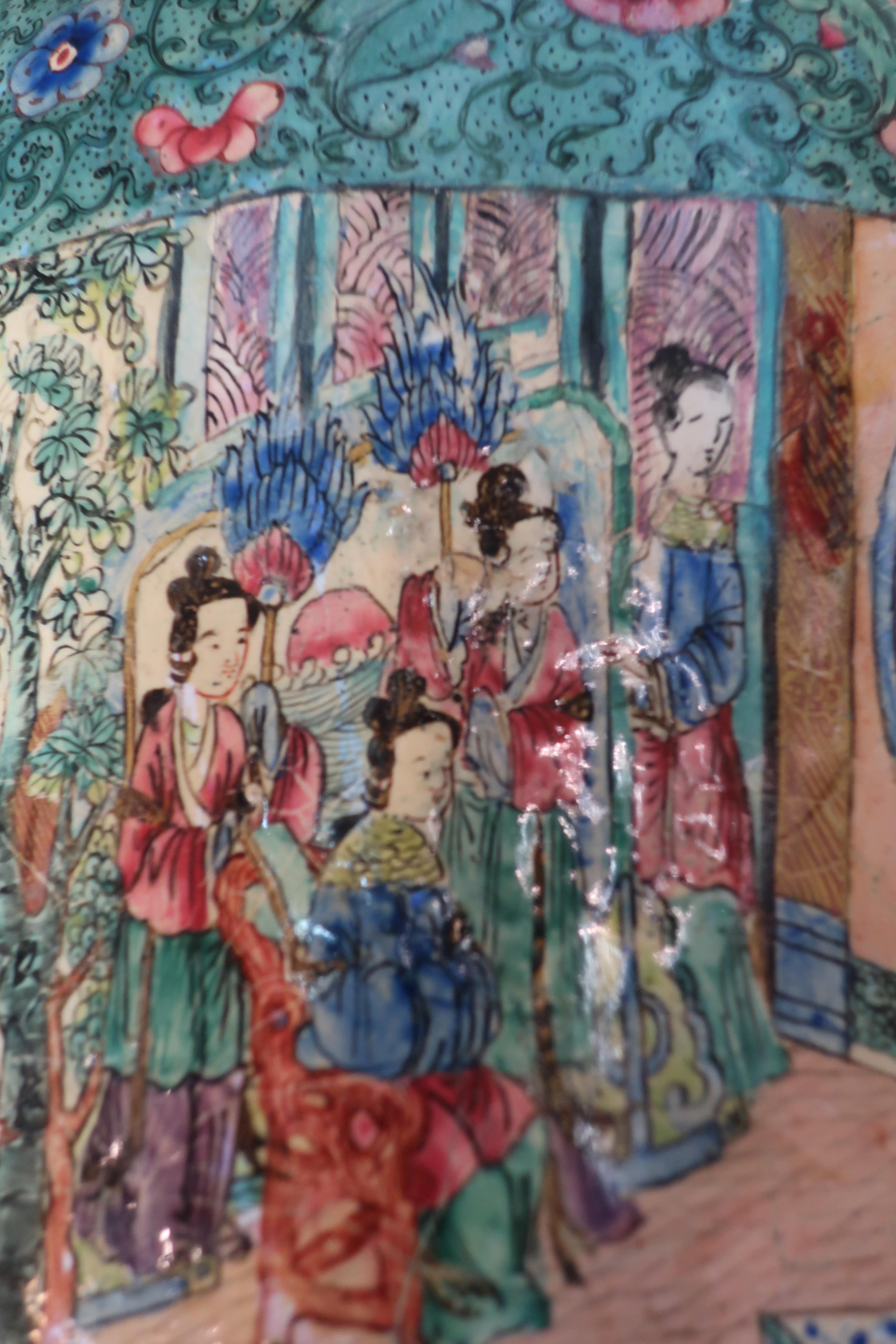 Hand-Painted 18th Century French Chinoiserie Vase  For Sale