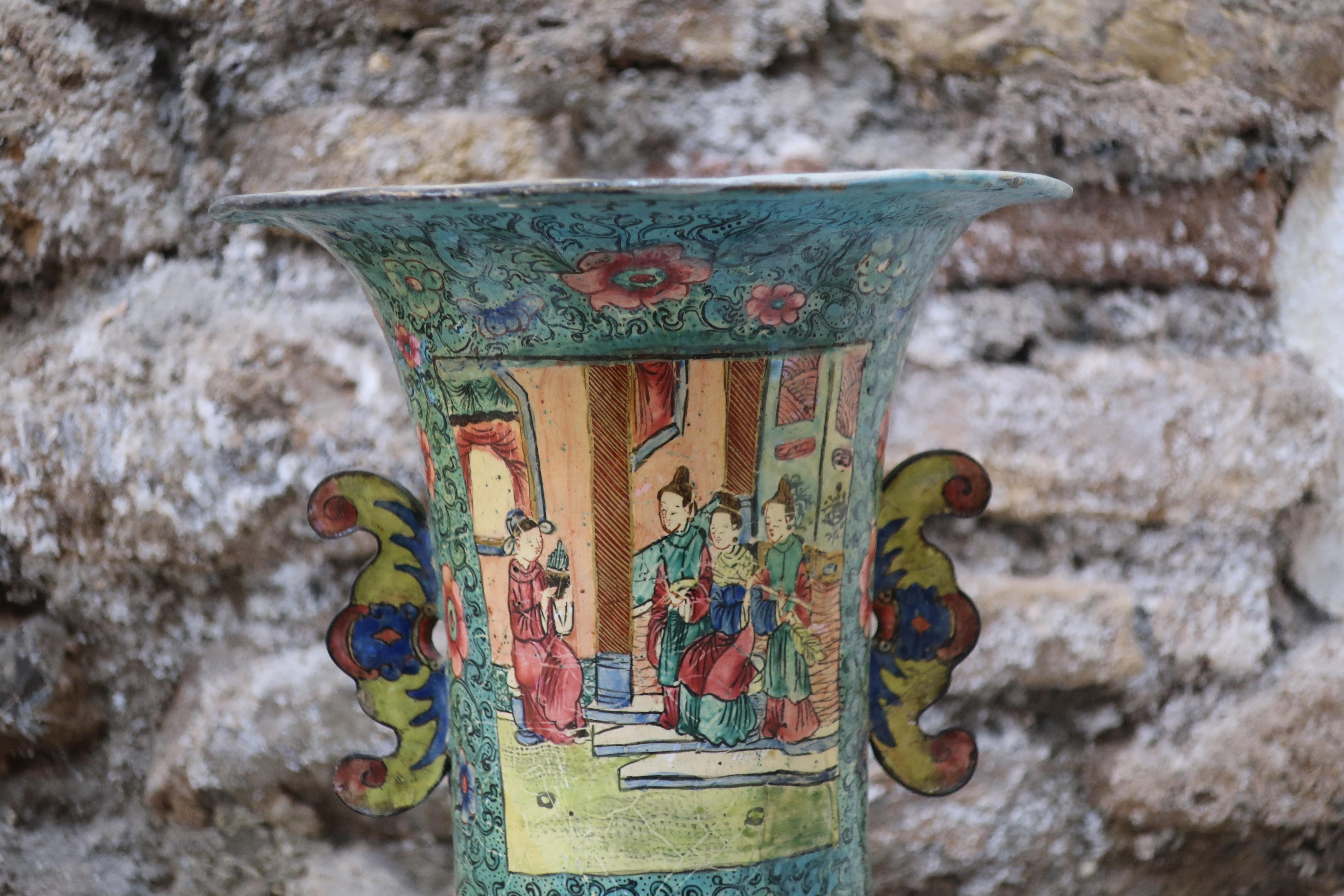 18th Century French Chinoiserie Vase  For Sale 3
