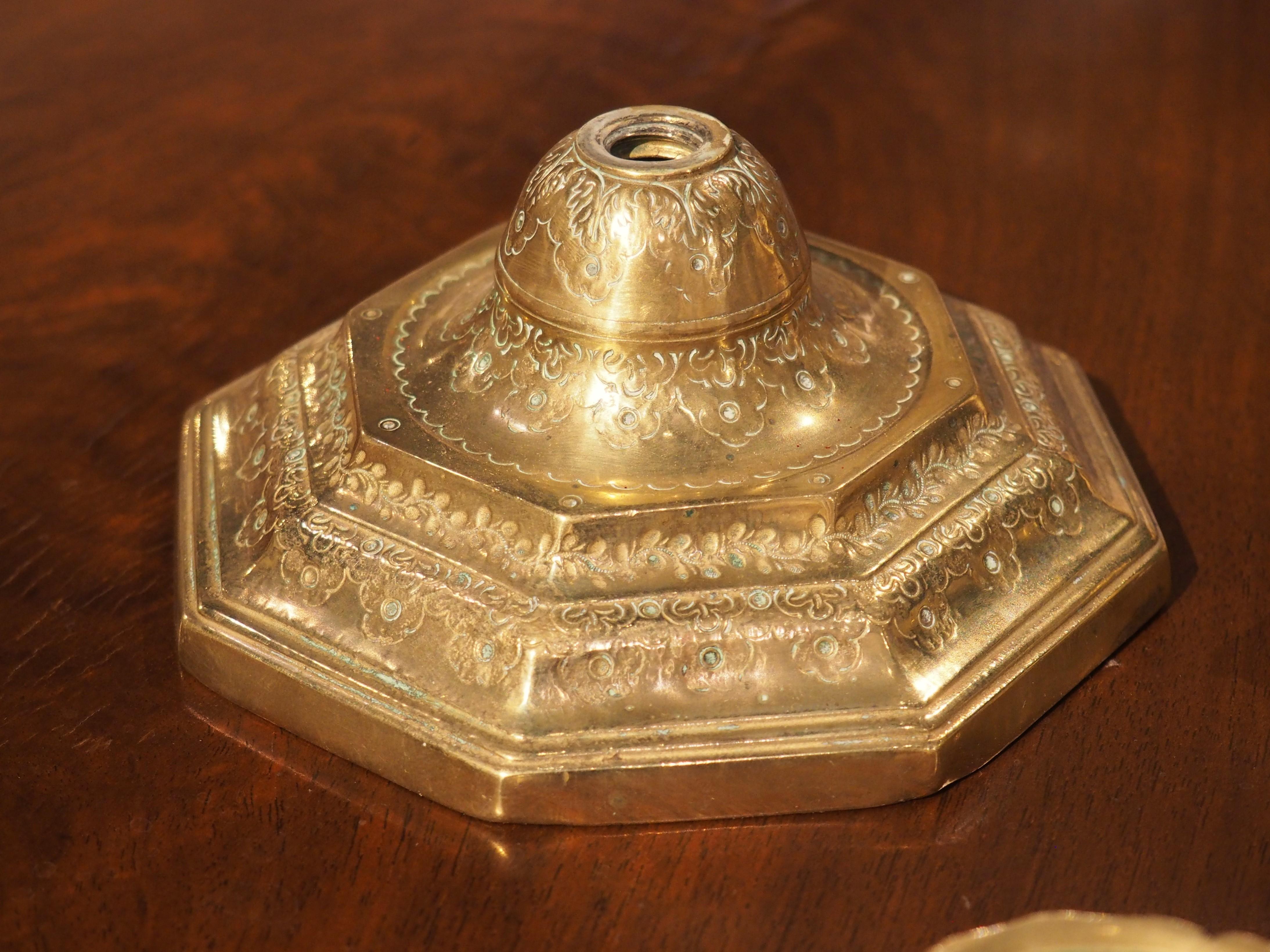 18th Century French Chiseled and Gilded Bronze Candlestick 7