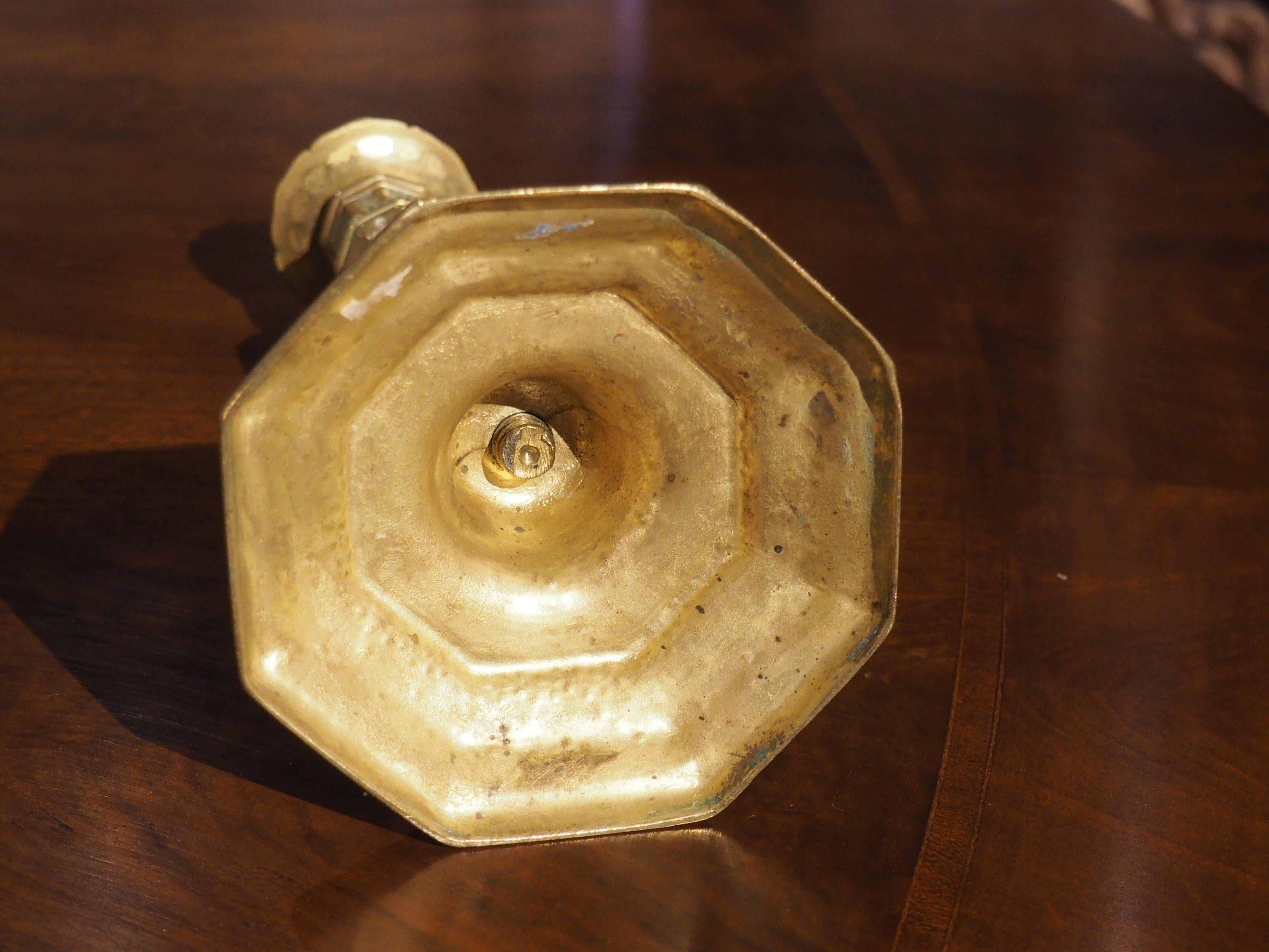 18th Century French Chiseled and Gilded Bronze Candlestick 2