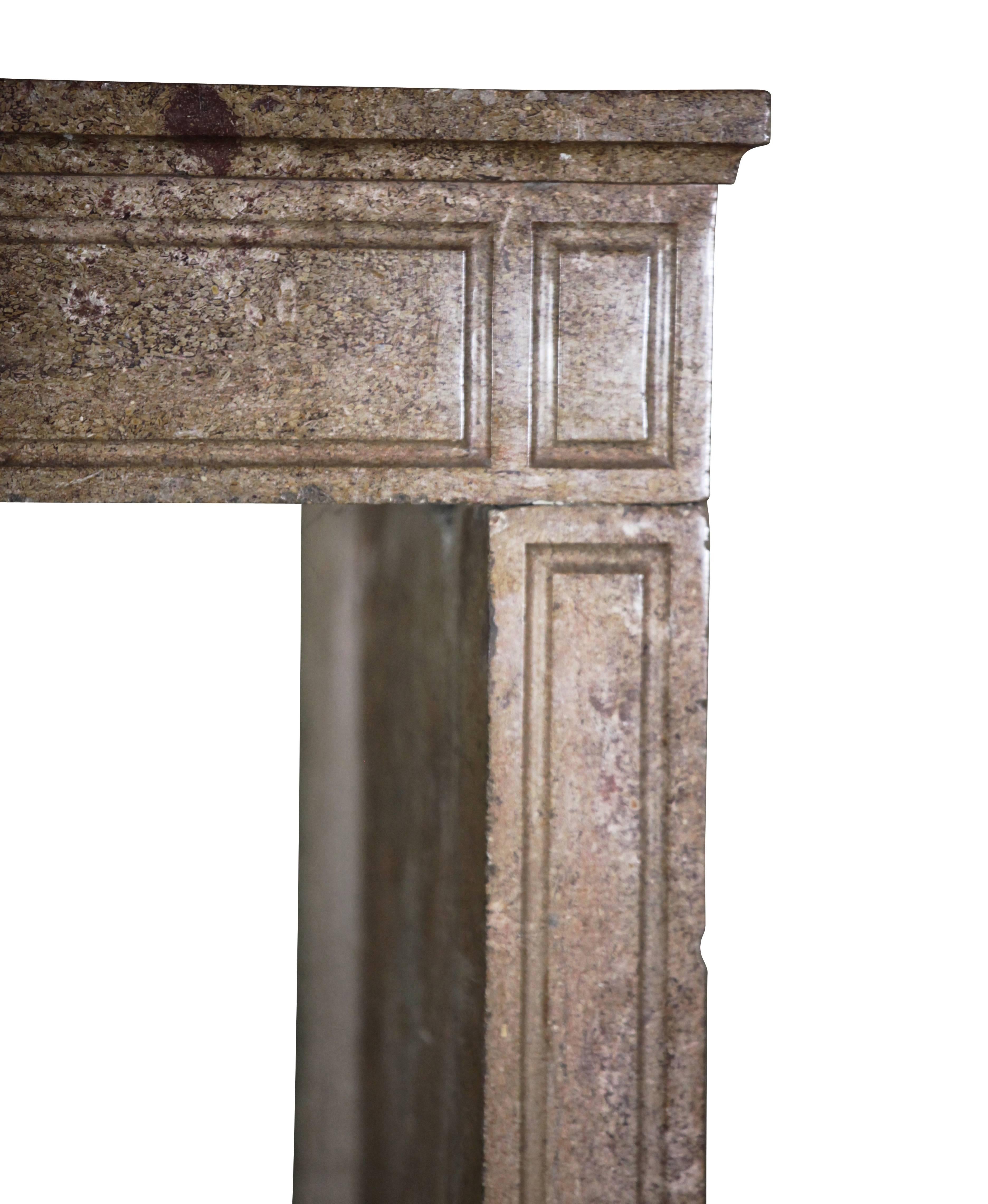Carved 18th Century French Classic Antique Fireplace Surround For Sale