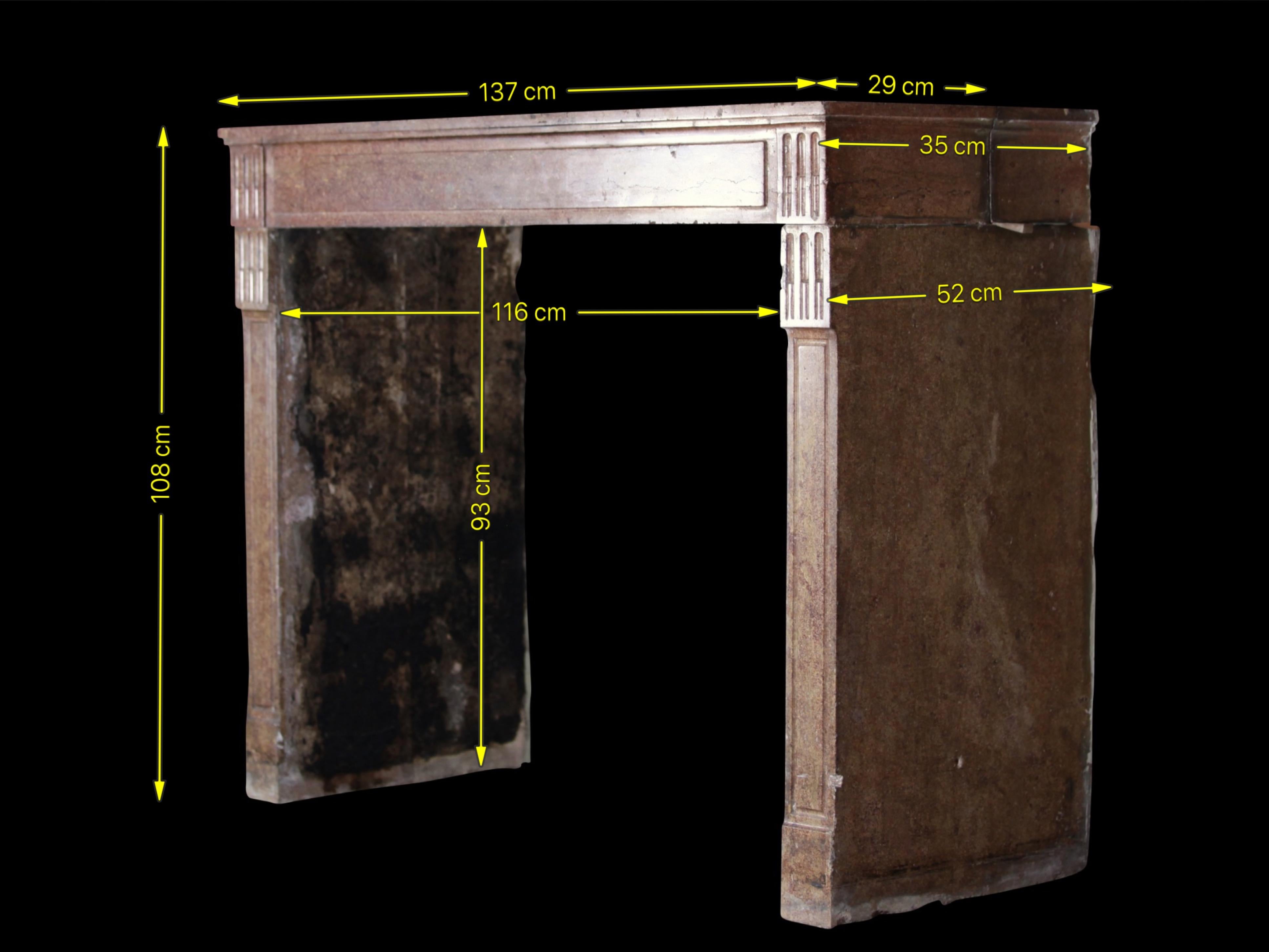 18th Century French Classic Library Antique Fireplace Surround For Sale 3
