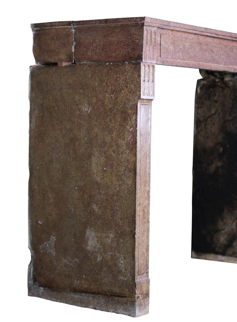 18th Century French Classic Library Antique Fireplace Surround For