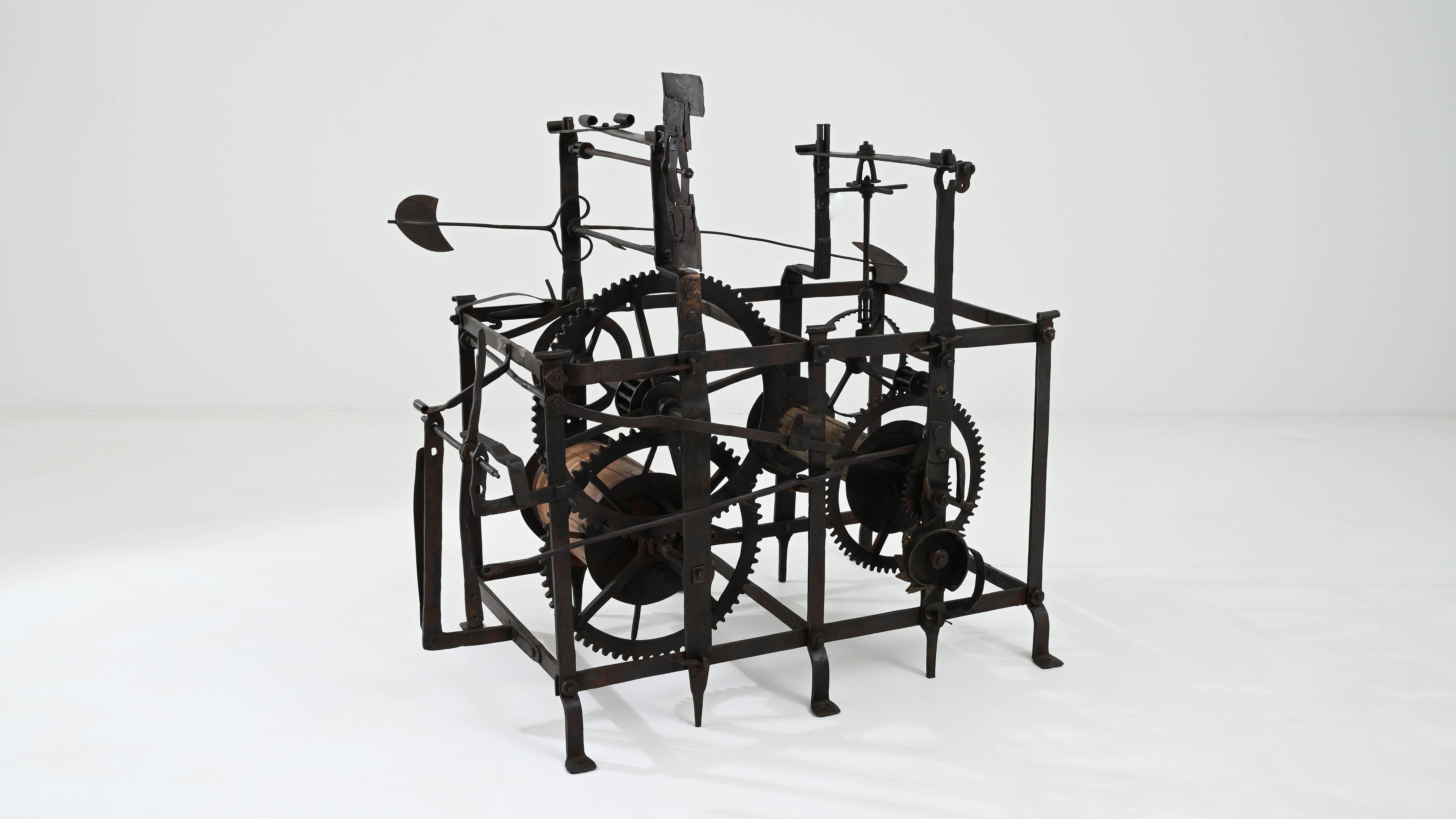 Metal 18th Century French Clock Tower Mechanism For Sale