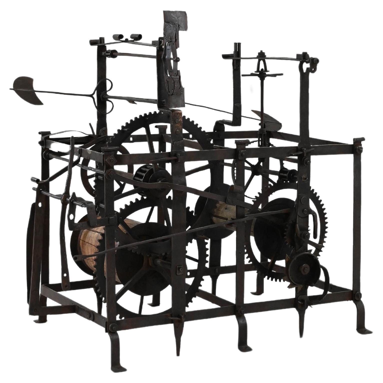 Mécanisme de tour de l'horloge française du 18e siècle en vente