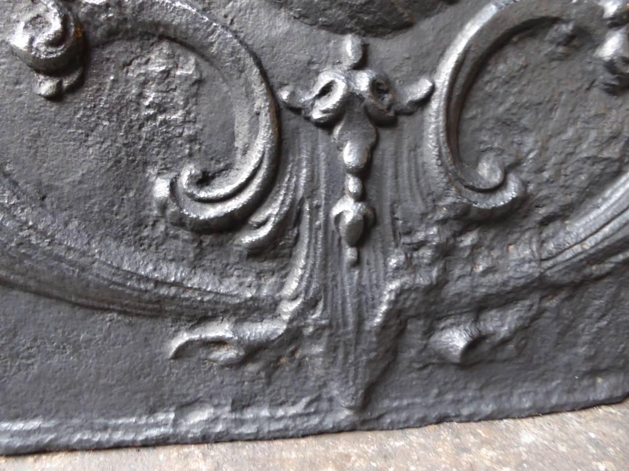 Iron 18th Century French 'Coat of Arms' Fireback