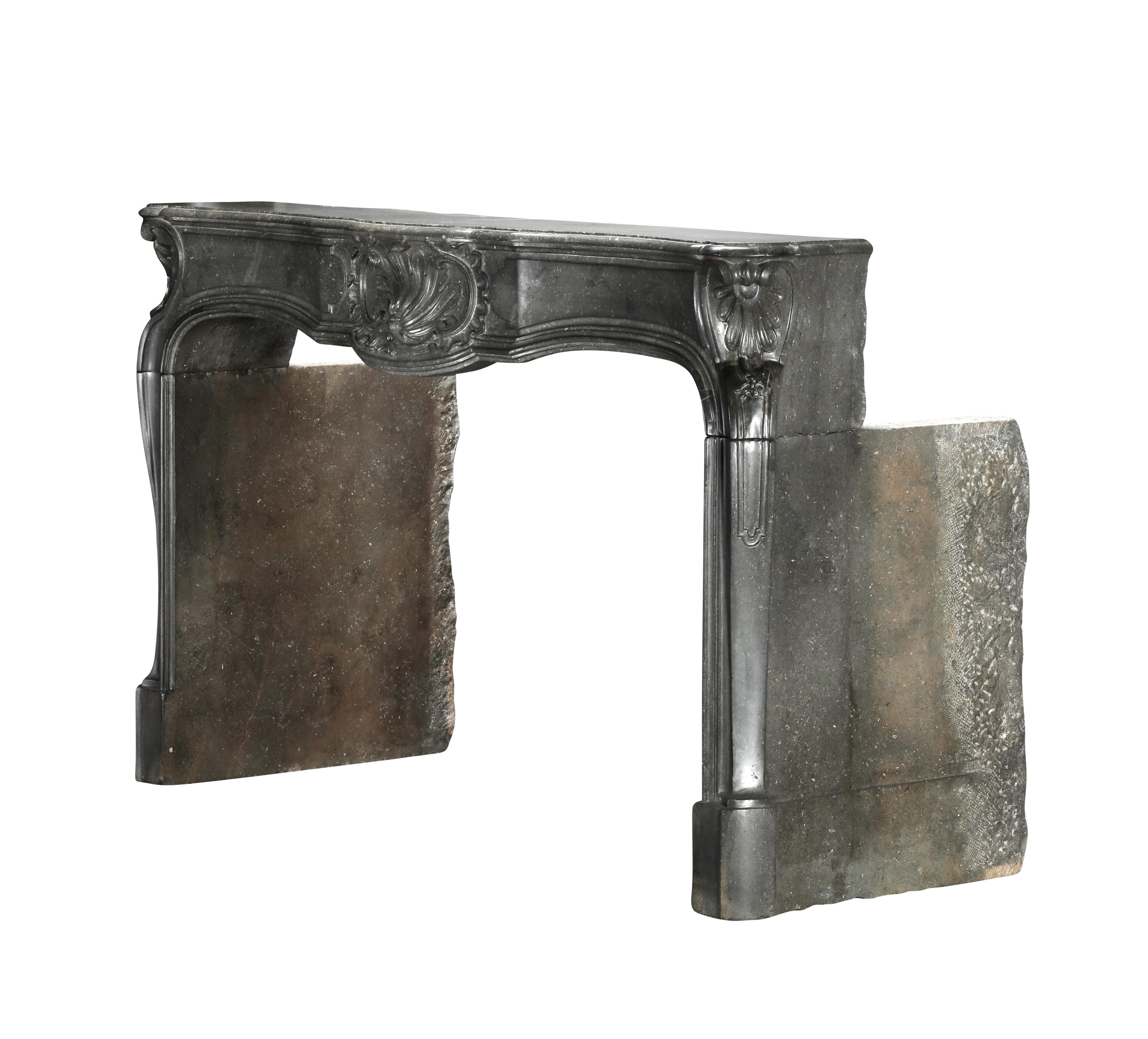 18th Century French Color Stone Regency Period Strong Fireplace Mantel For Sale 5