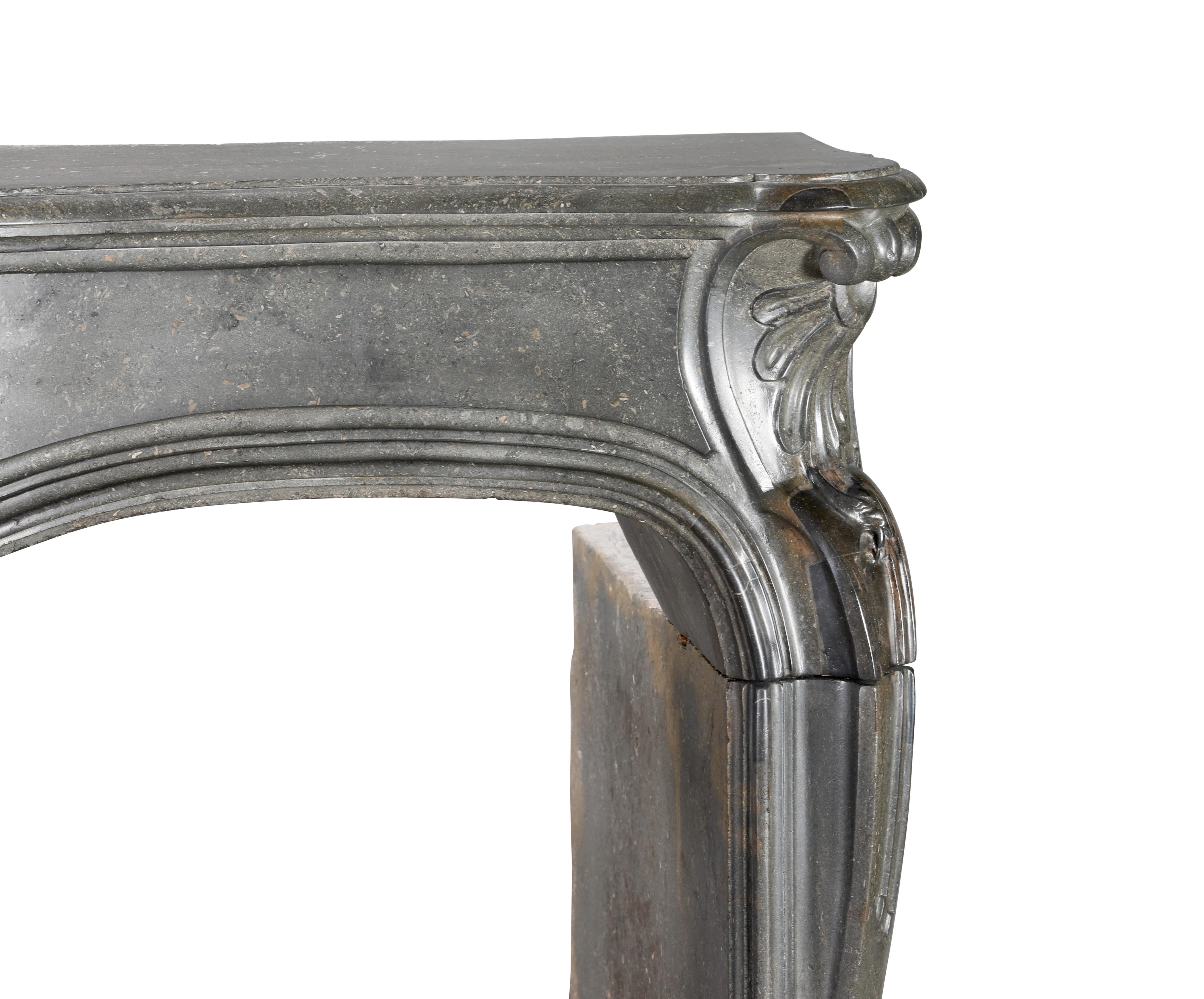 18th Century French Color Stone Regency Period Strong Fireplace Mantel For Sale 13