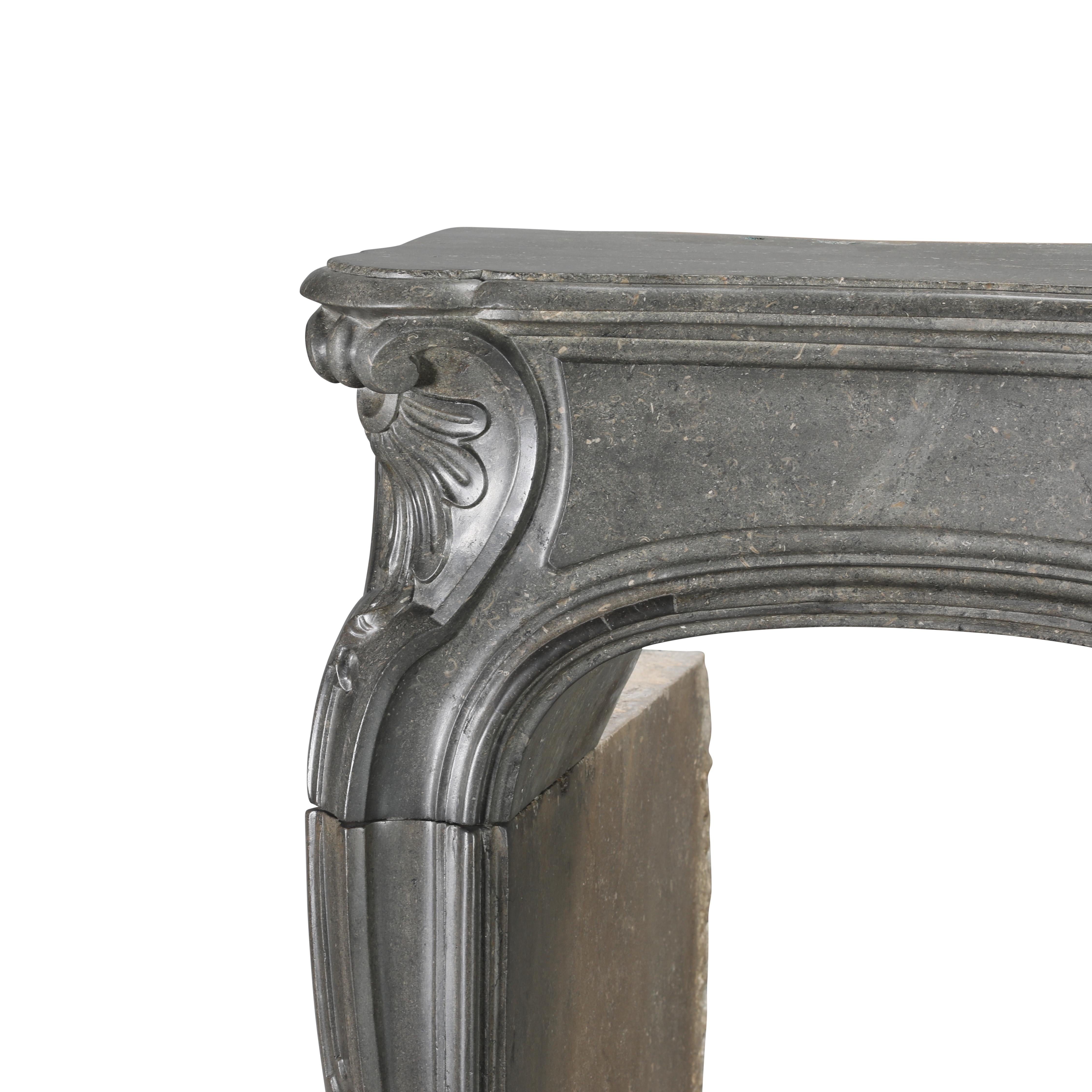 18th Century French Color Stone Regency Period Strong Fireplace Mantel For Sale 14