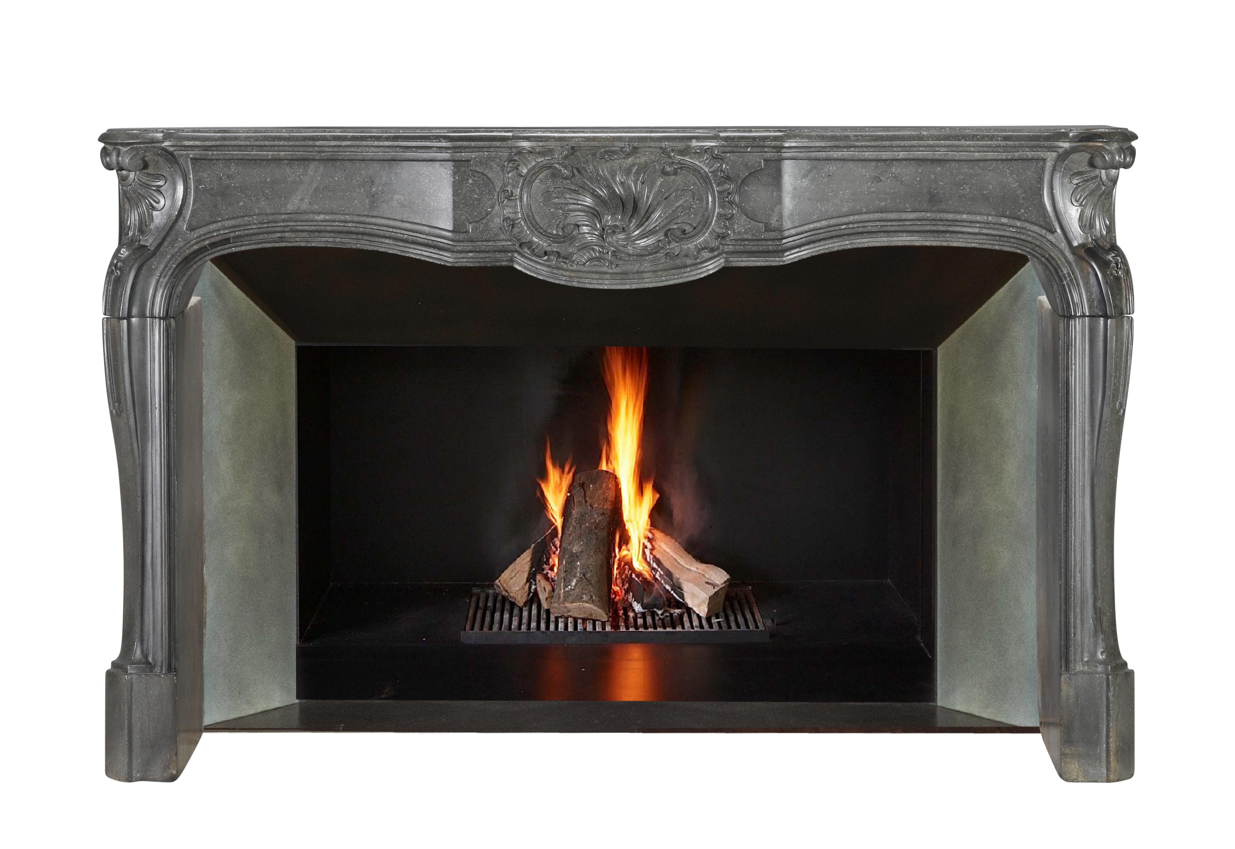 17th Century 18th Century French Color Stone Regency Period Strong Fireplace Mantel For Sale