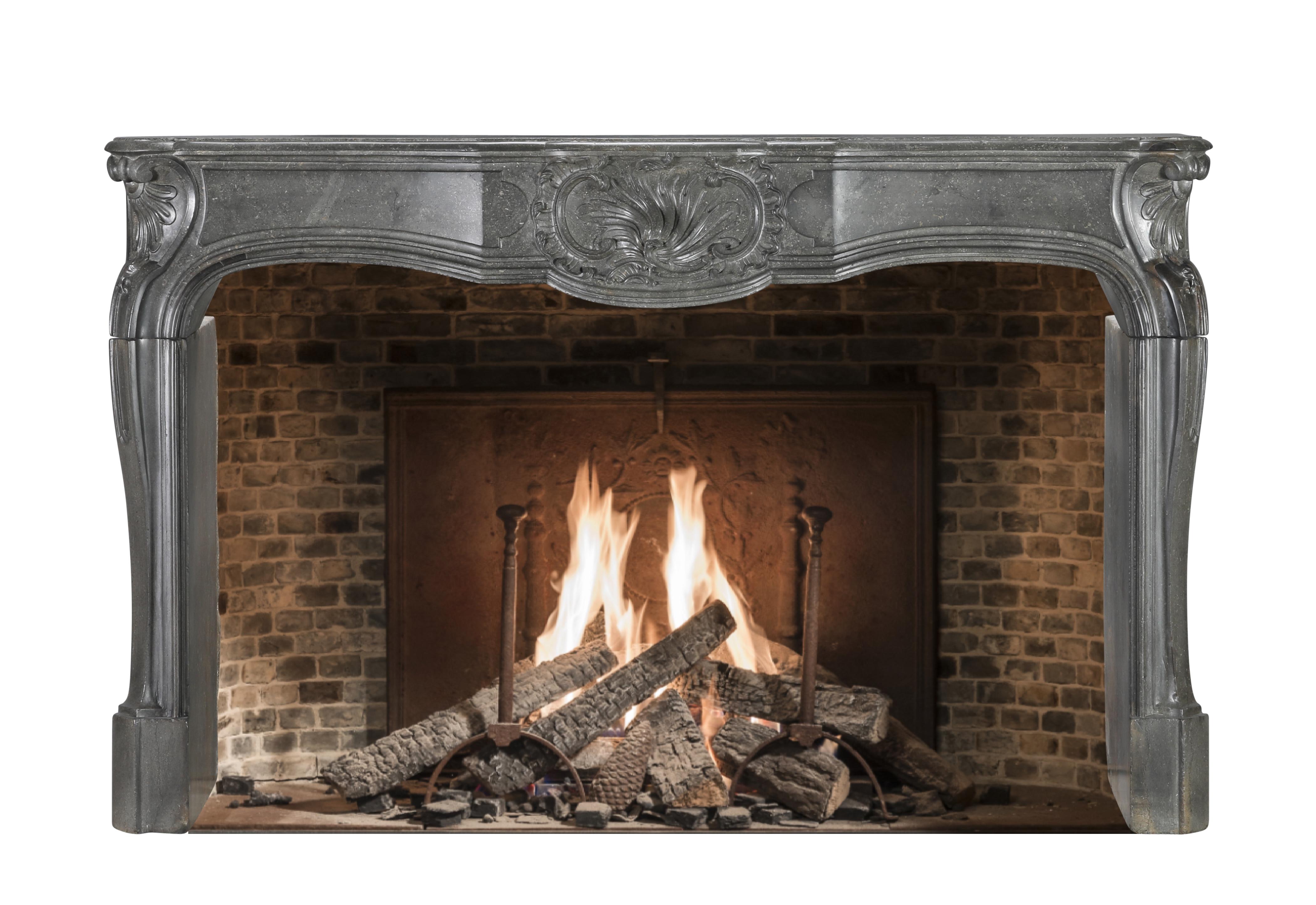 18th Century French Color Stone Regency Period Strong Fireplace Mantel For Sale 1