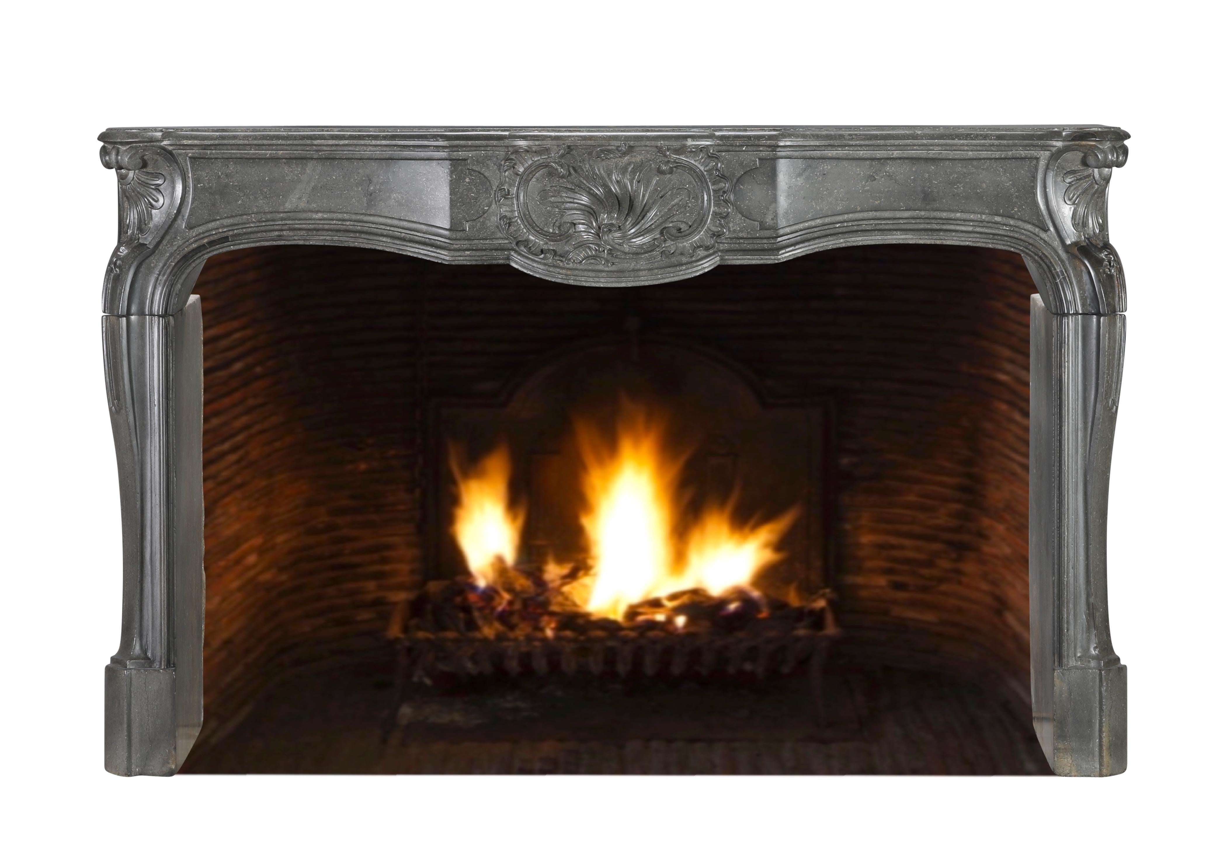 18th Century French Color Stone Regency Period Strong Fireplace Mantel For Sale 2