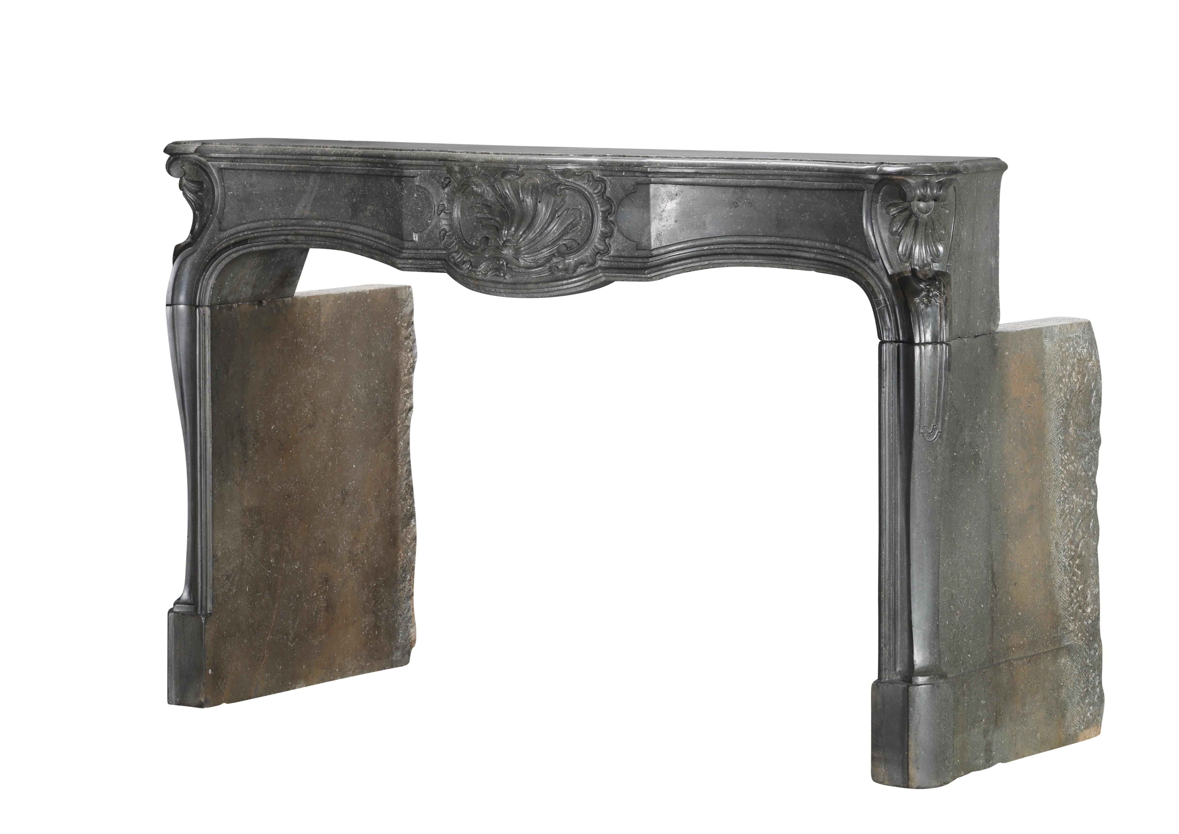 18th Century French Color Stone Regency Period Strong Fireplace Mantel For Sale 3