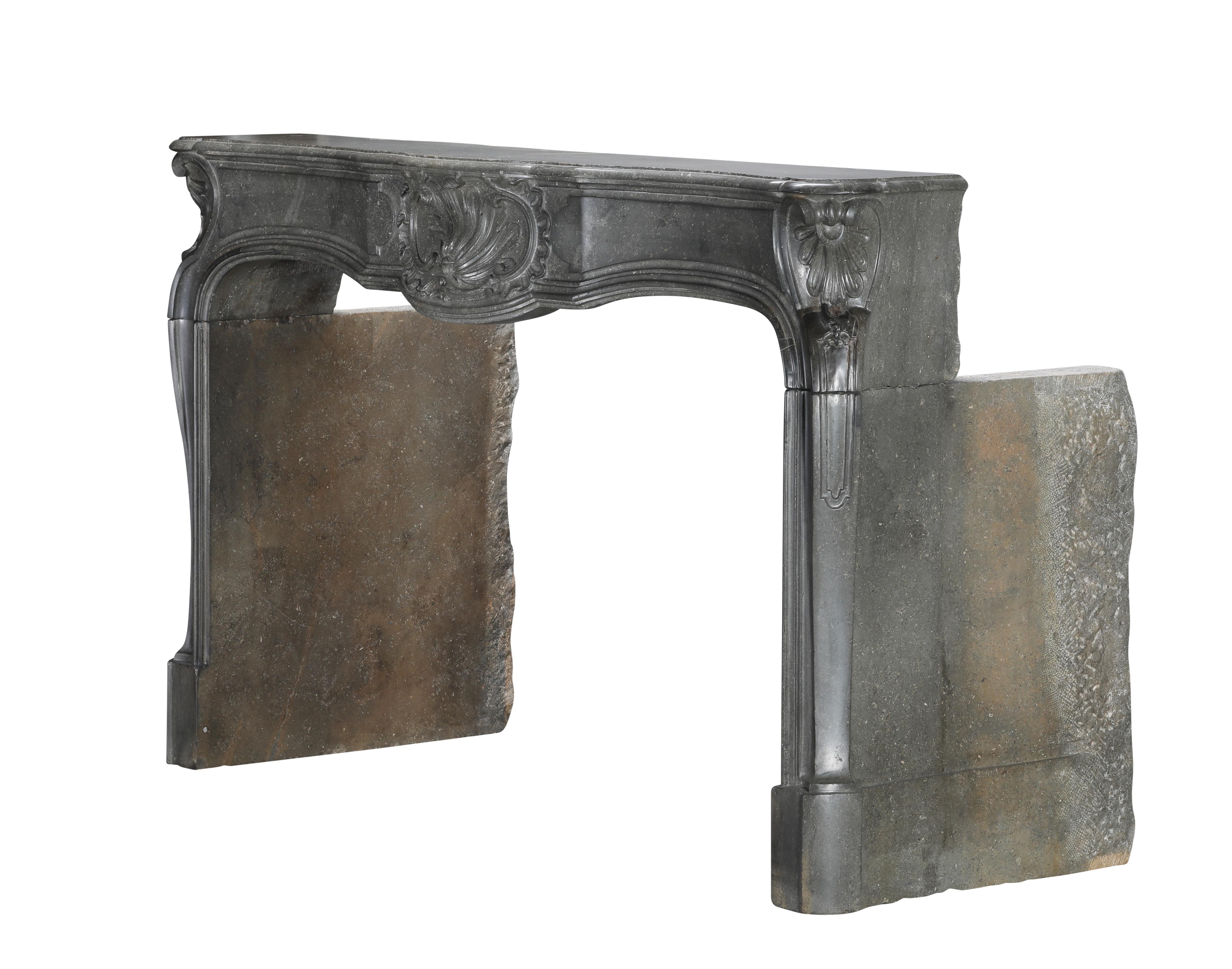 18th Century French Color Stone Regency Period Strong Fireplace Mantel For Sale 4