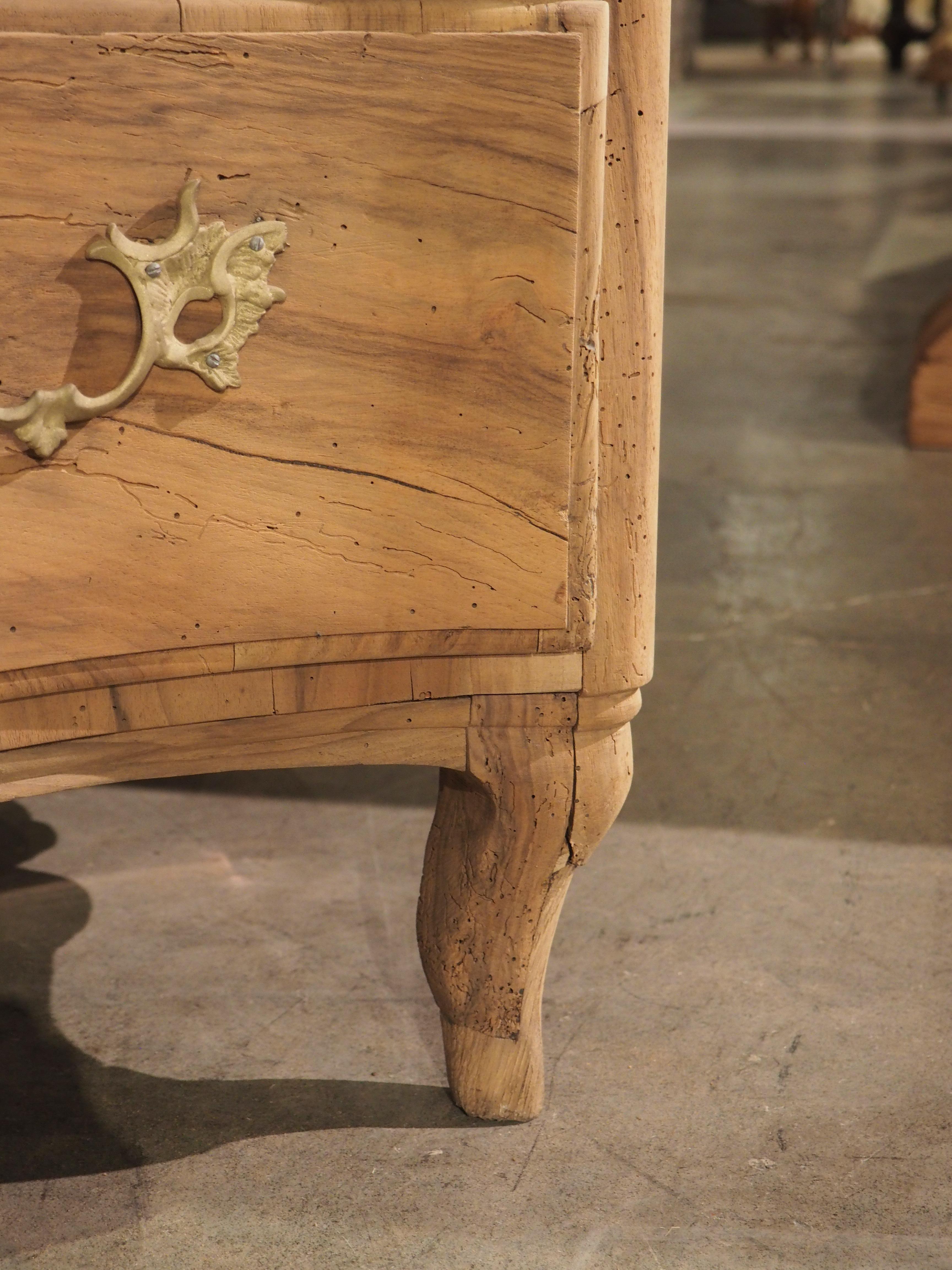 18th Century French Commode Arbalete in Bleached Burl Walnut 8