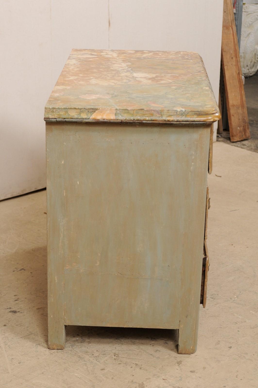 18th Century French Commode with an Unusual and Beautifully Colored Marble Top 5