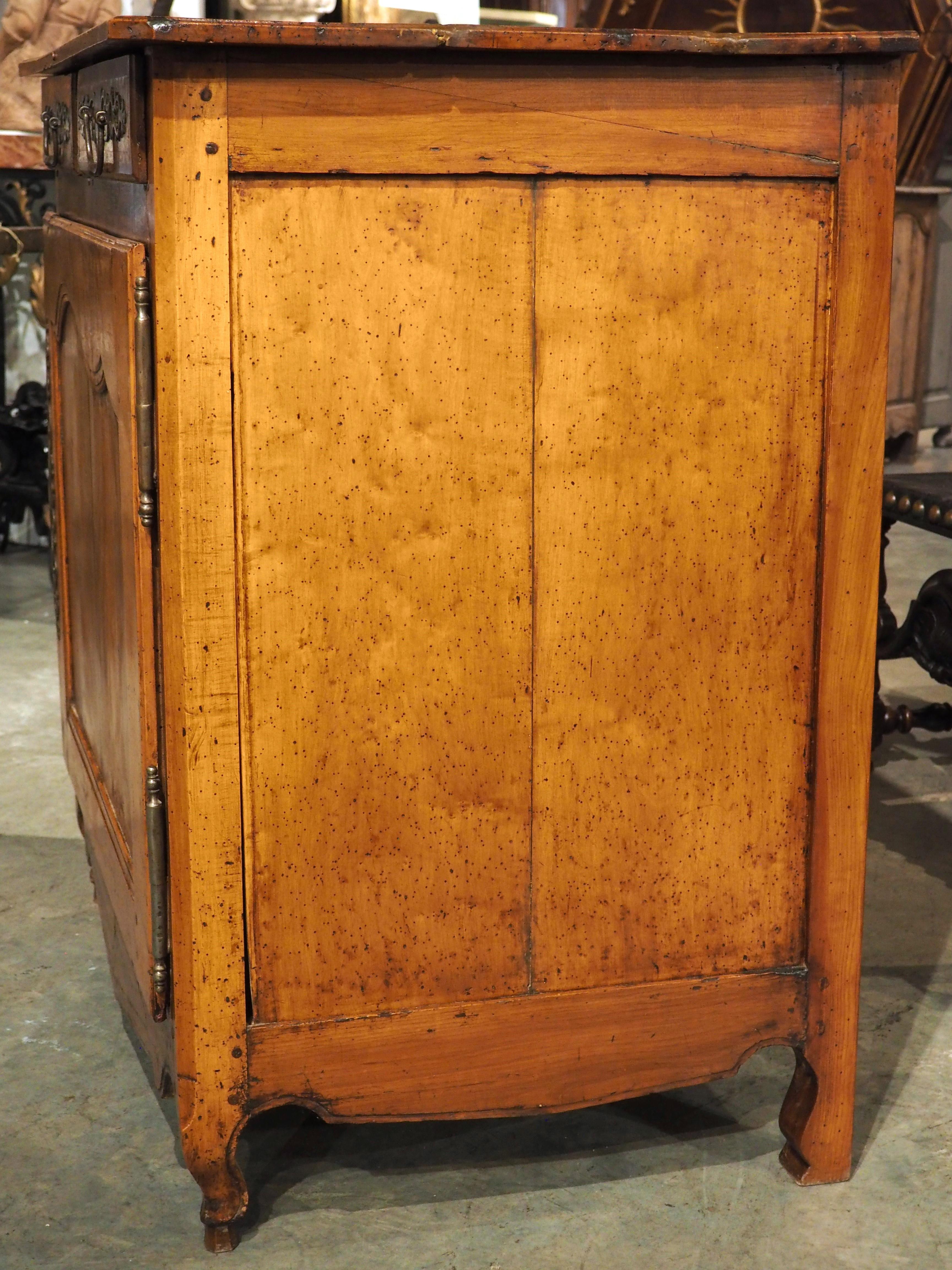 18th Century French Confiturier Cabinet in Carved Cherrywood 13