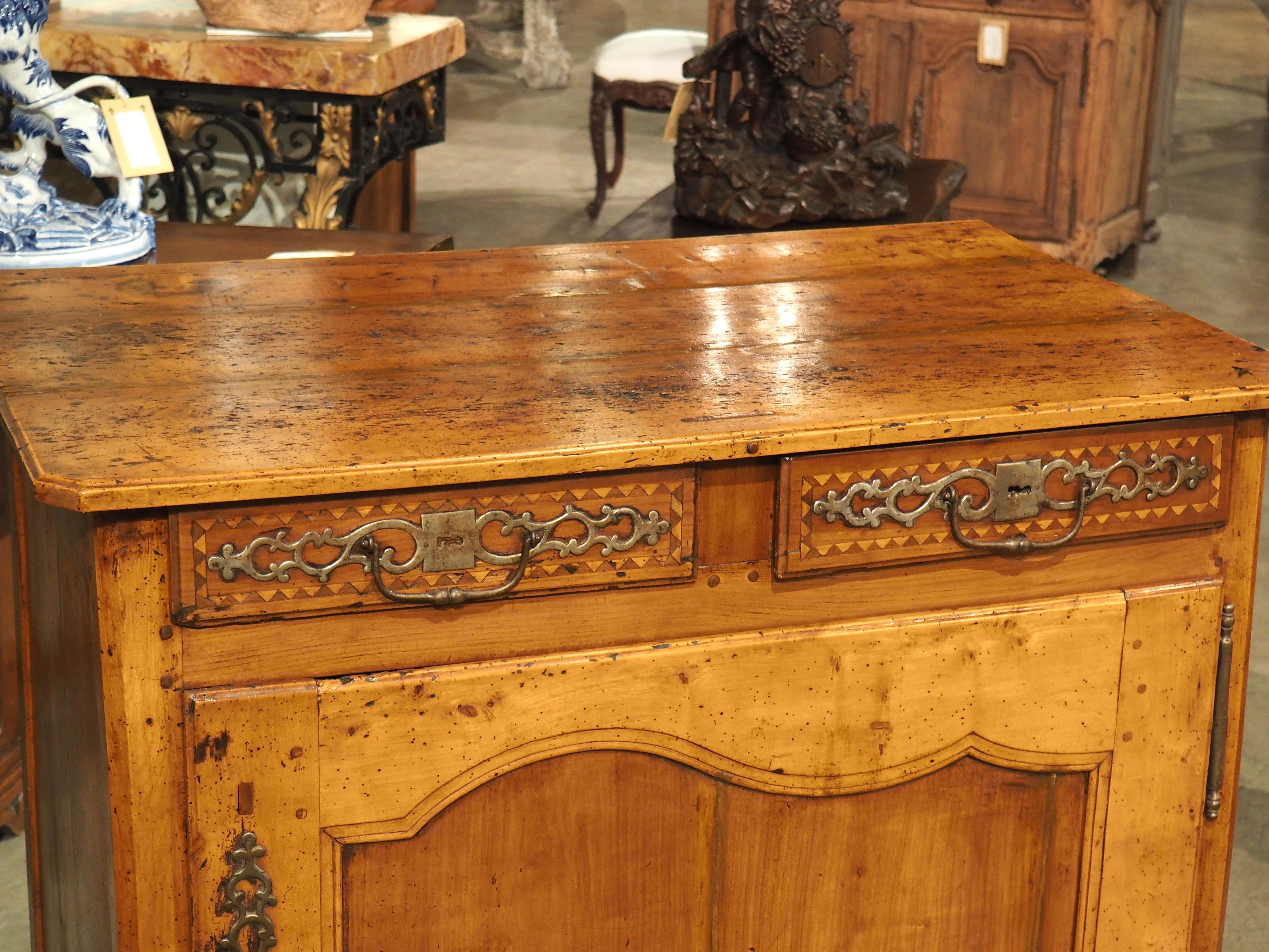 18th Century and Earlier 18th Century French Confiturier Cabinet in Carved Cherrywood