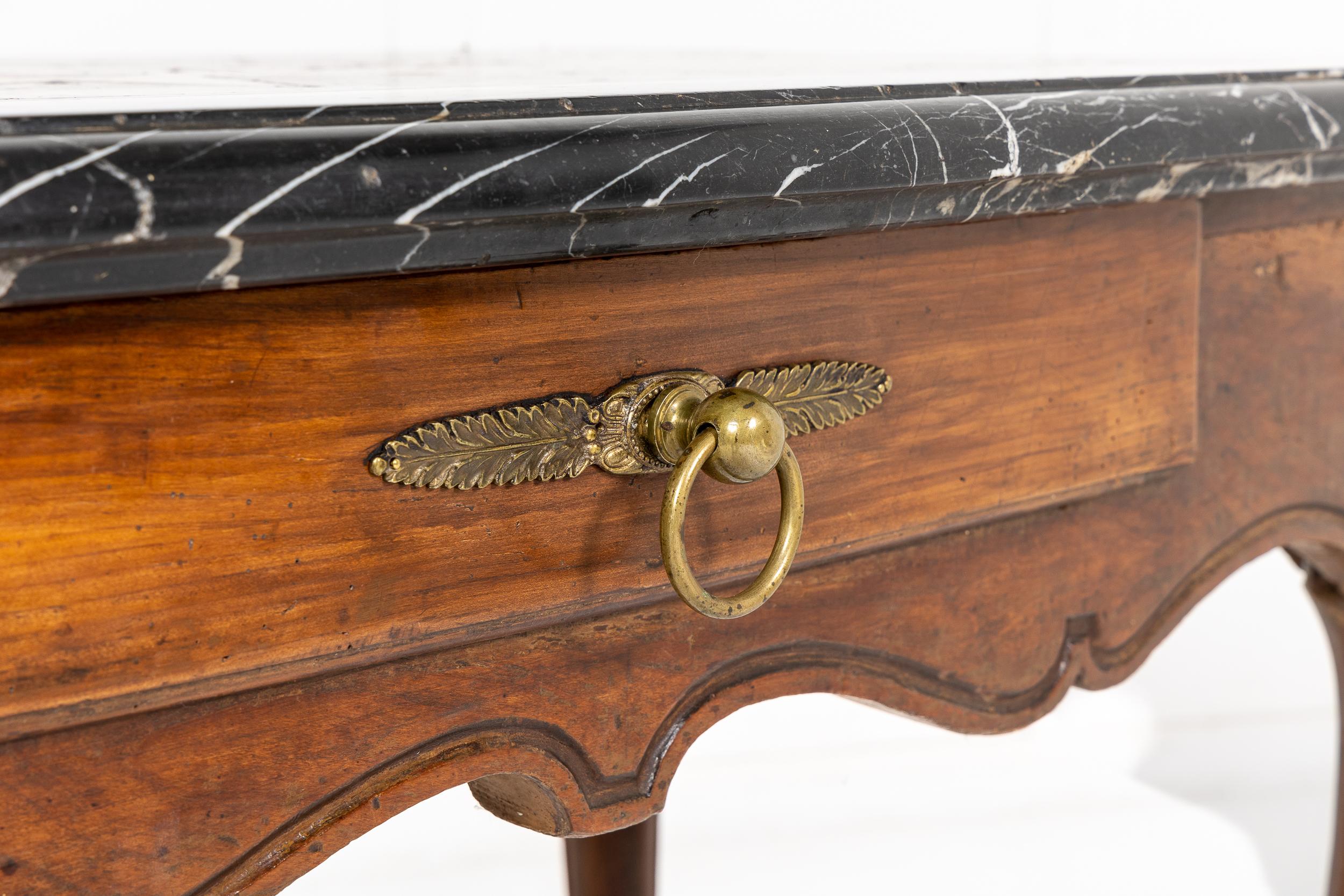 18th Century French Console Table with Marble Top For Sale 2