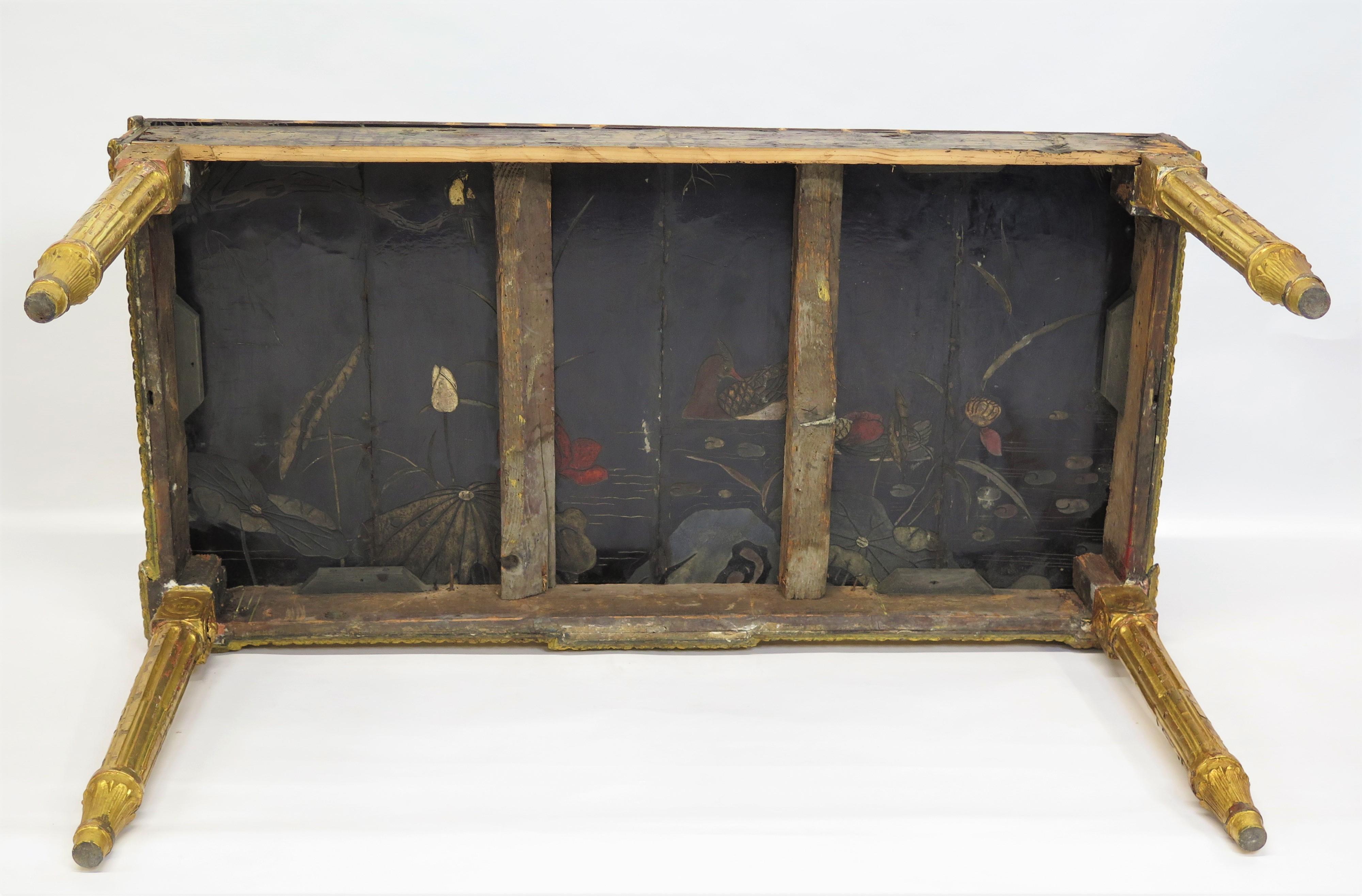 18th Century French Console with Chinese Coromandel Top 6