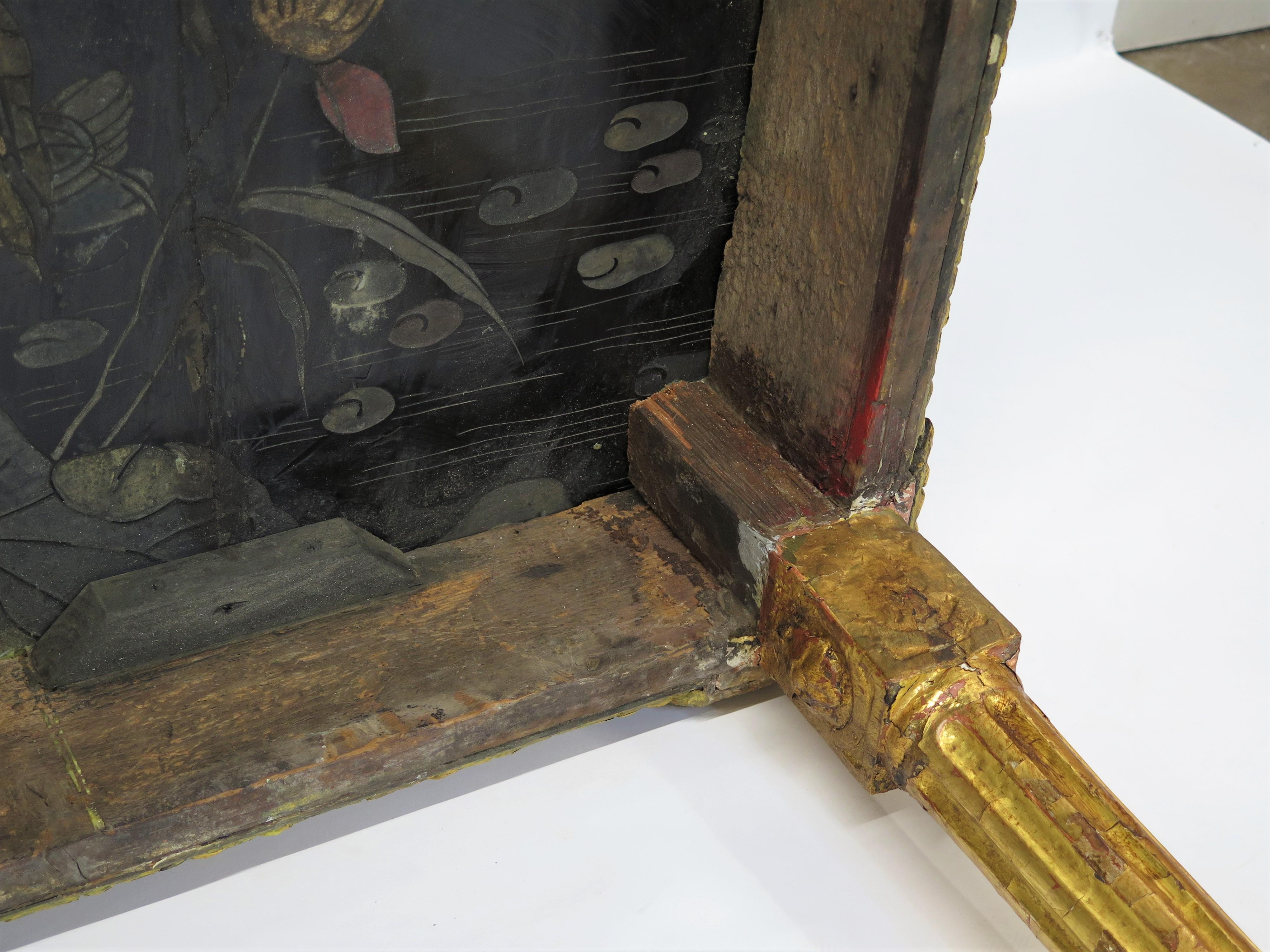 18th Century French Console with Chinese Coromandel Top 8