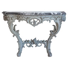 18th Century French Console with Marble Top