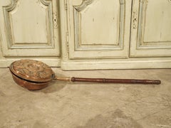 18th Century French Copper Bassinoire Bed Warmer