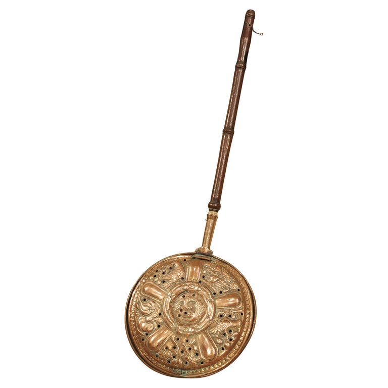 Warmer de lit Bassinoire en cuivre français du 18ème siècle - En vente sur  1stDibs