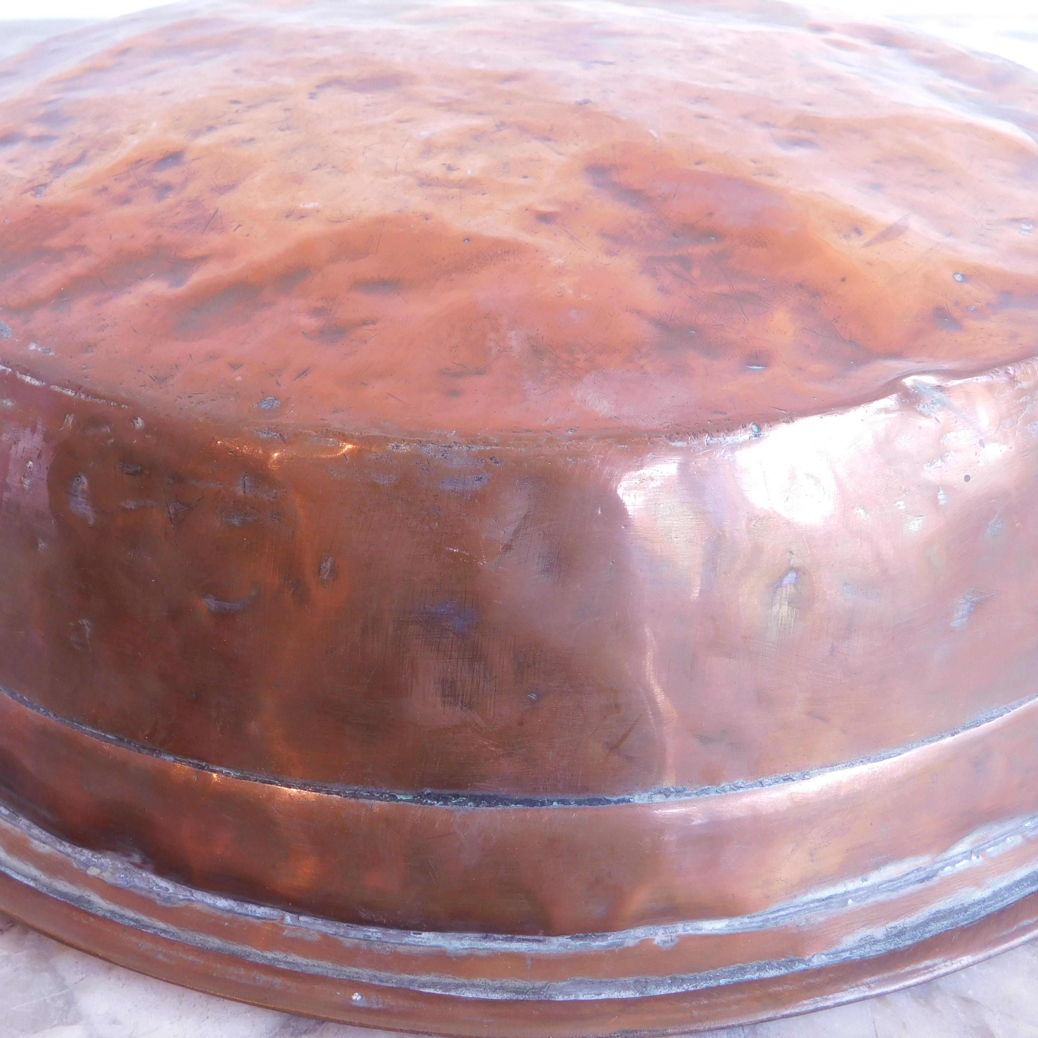 18th Century French Copper Bowl or Pan 2