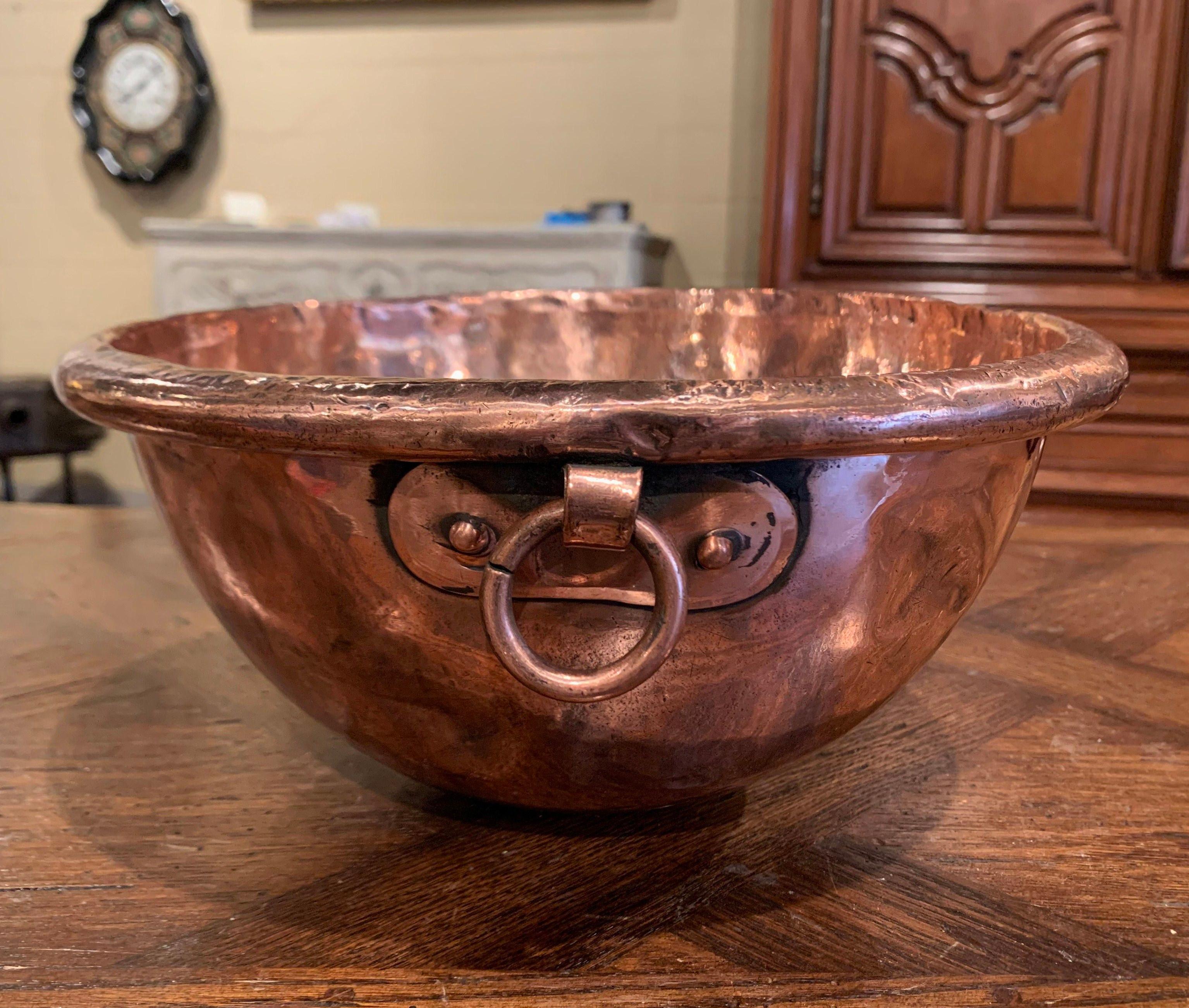 18th Century French Copper Jelly Bowl from Normandy In Excellent Condition In Dallas, TX