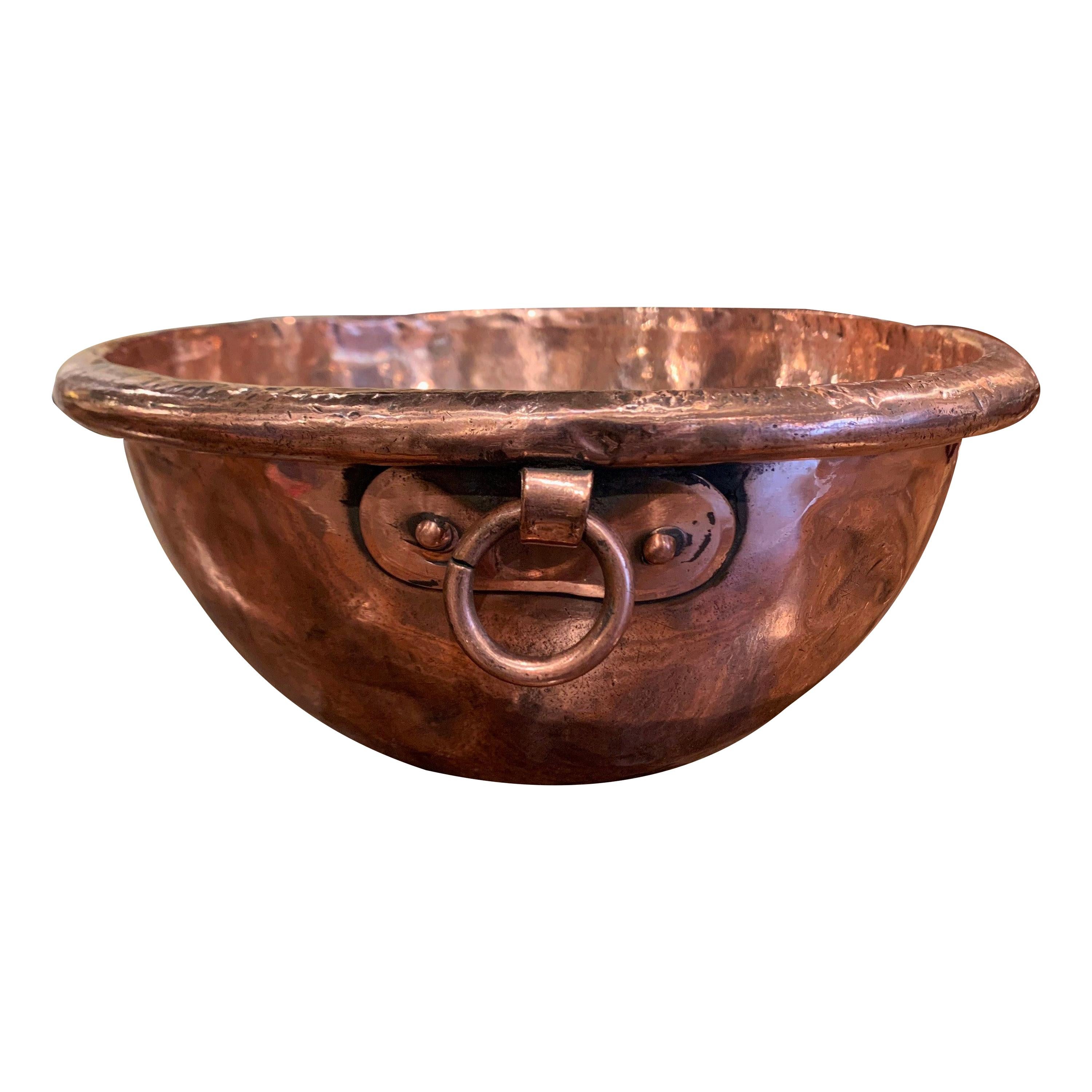 18th Century French Copper Jelly Bowl from Normandy