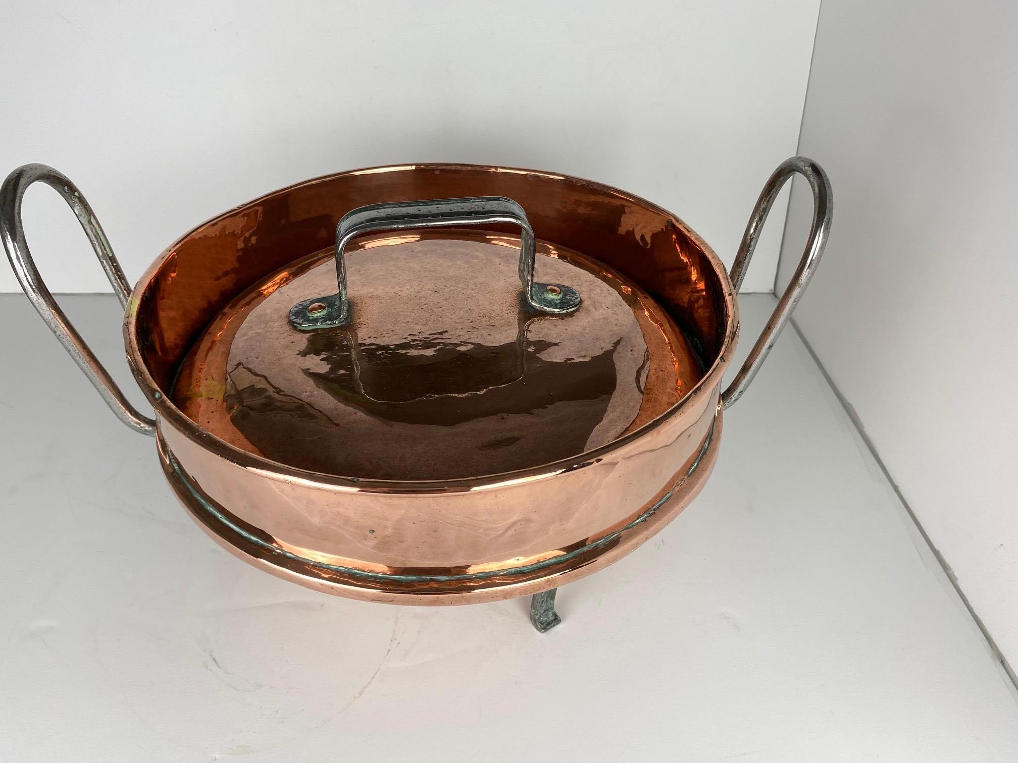 French Copper Large Tourtiere, 18th Century For Sale 6