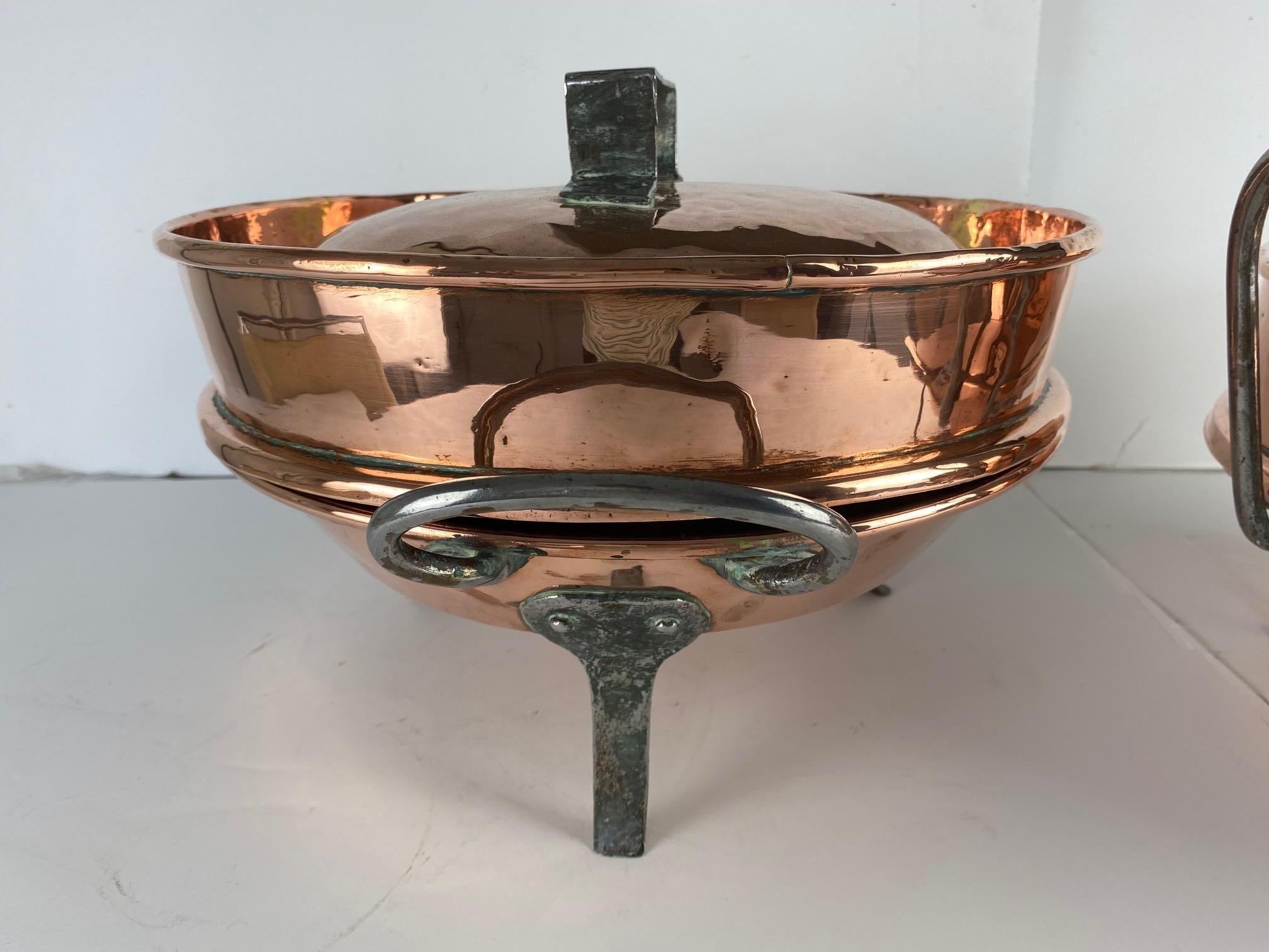 English French Copper Large Tourtiere, 18th Century For Sale