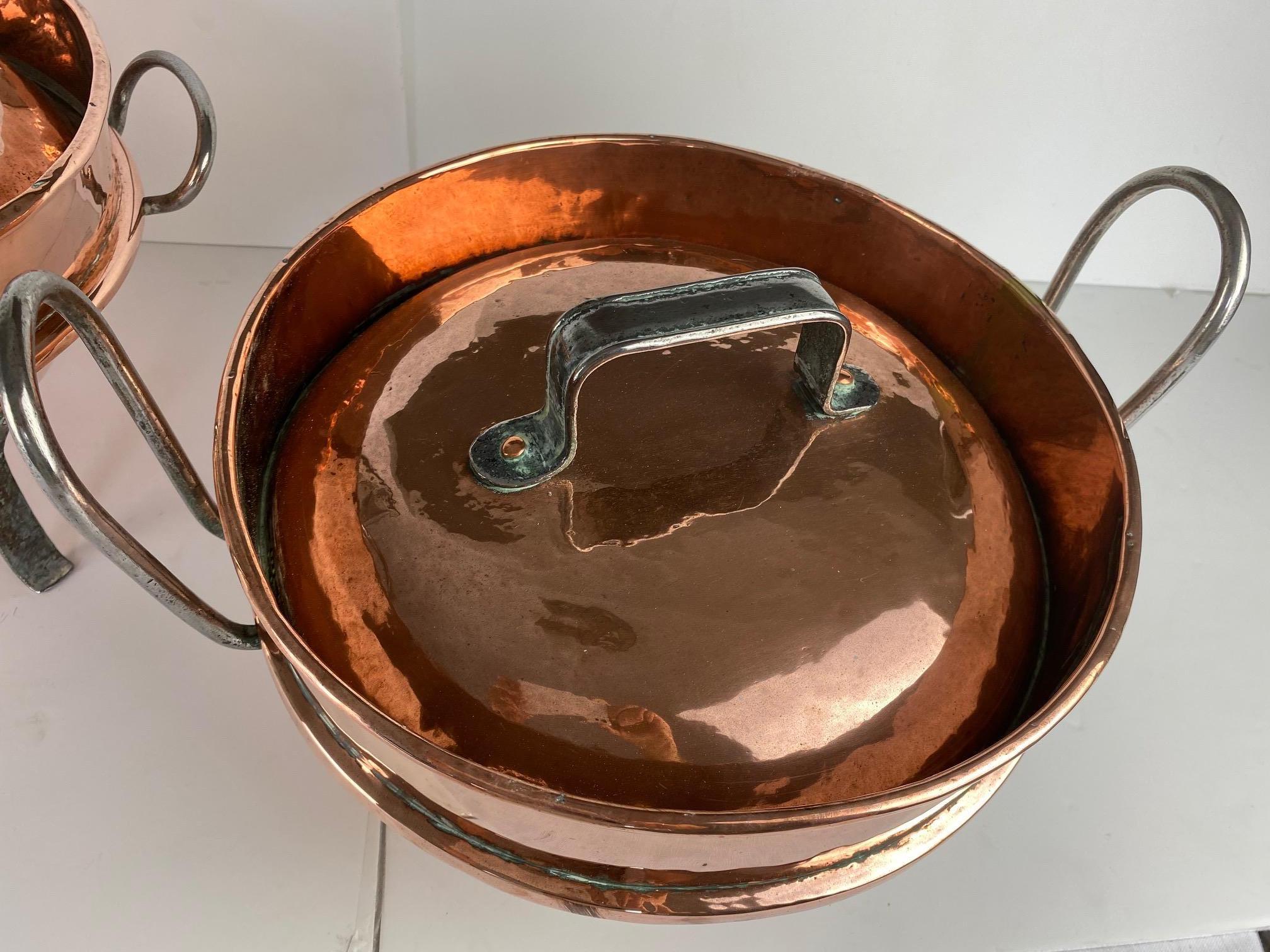 French Copper Large Tourtiere, 18th Century For Sale 4