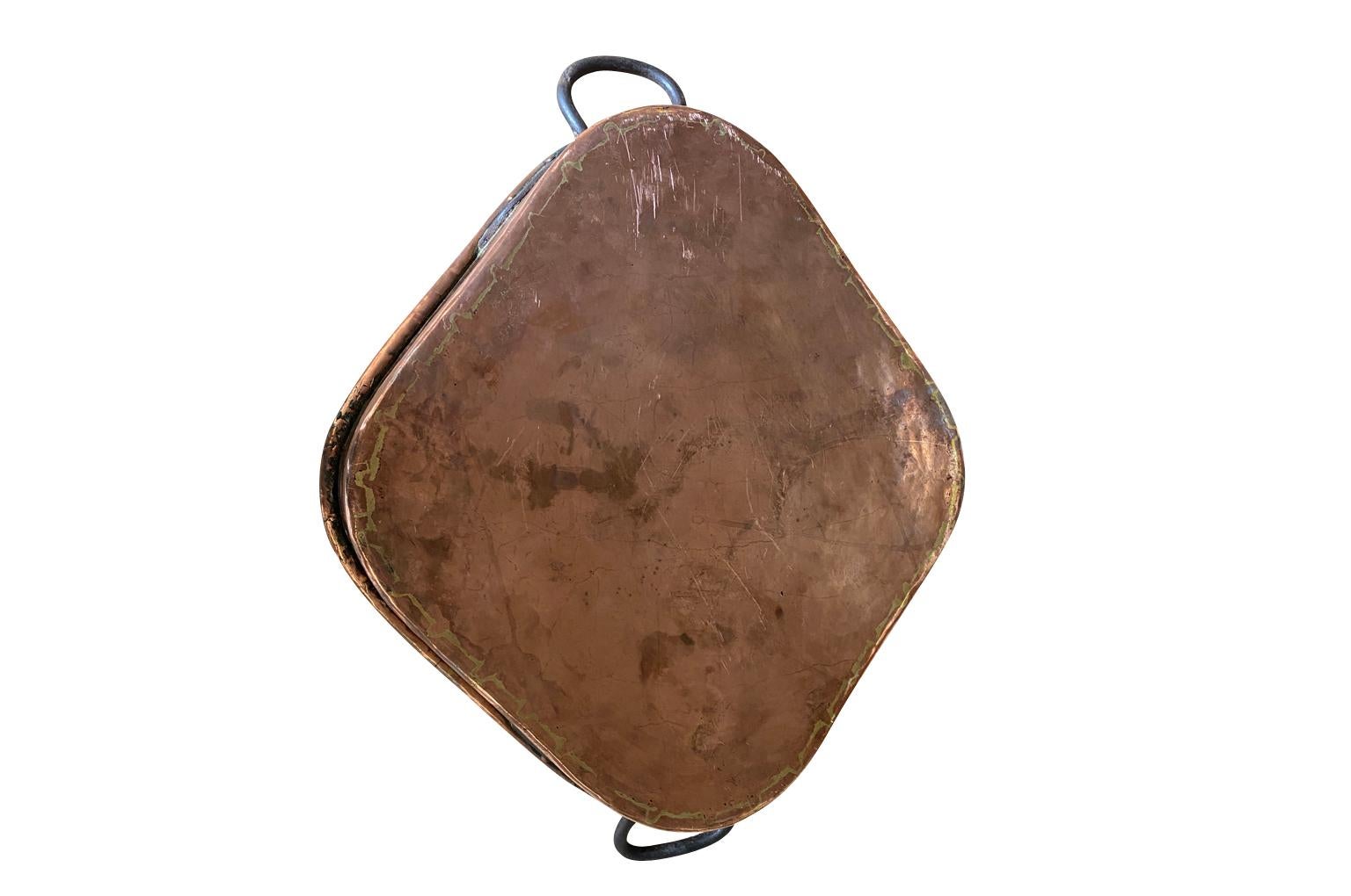 18th Century French Copper Pan For Sale 4