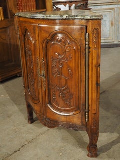 18th Century French Corner Cabinet with Musical Trophy Decor, Provence, France