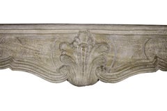 18th Century French Country Antique Fireplace Surround in Limestone