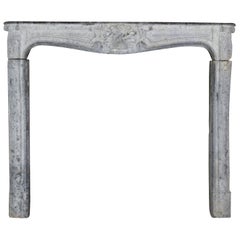 18th Century French Country Bleu Stone Antique Fireplace Surround
