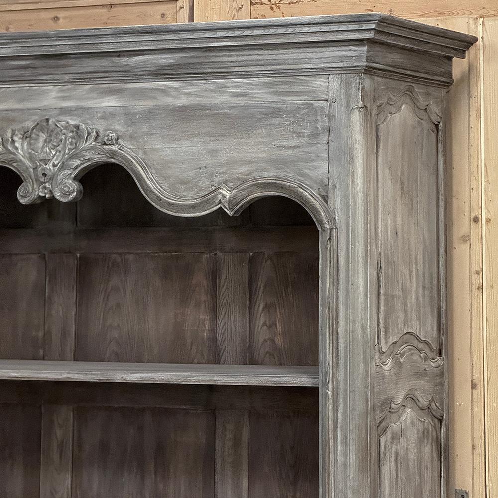18th Century French Country Louis XIV Open Whitewashed Bookcase ~ Bibliotheque in vendita 2