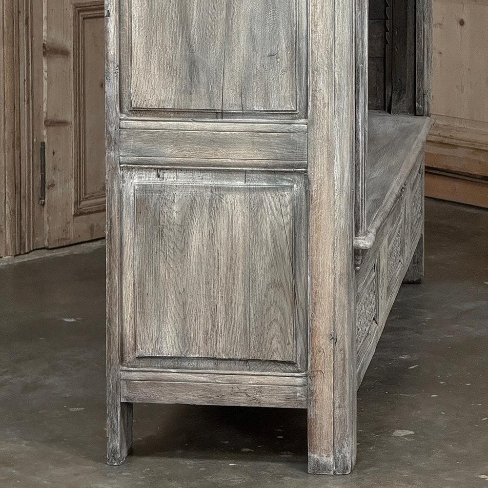 18th Century French Country Louis XIV Open Whitewashed Bookcase ~ Bibliotheque in vendita 7