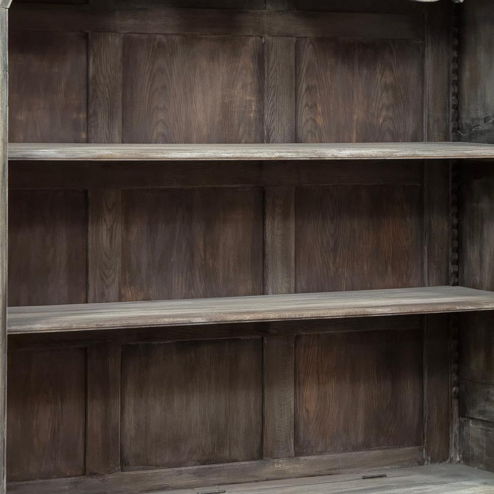 18th Century French Country Louis XIV Open Whitewashed Bookcase ~ Bibliotheque In condizioni buone in vendita a Dallas, TX